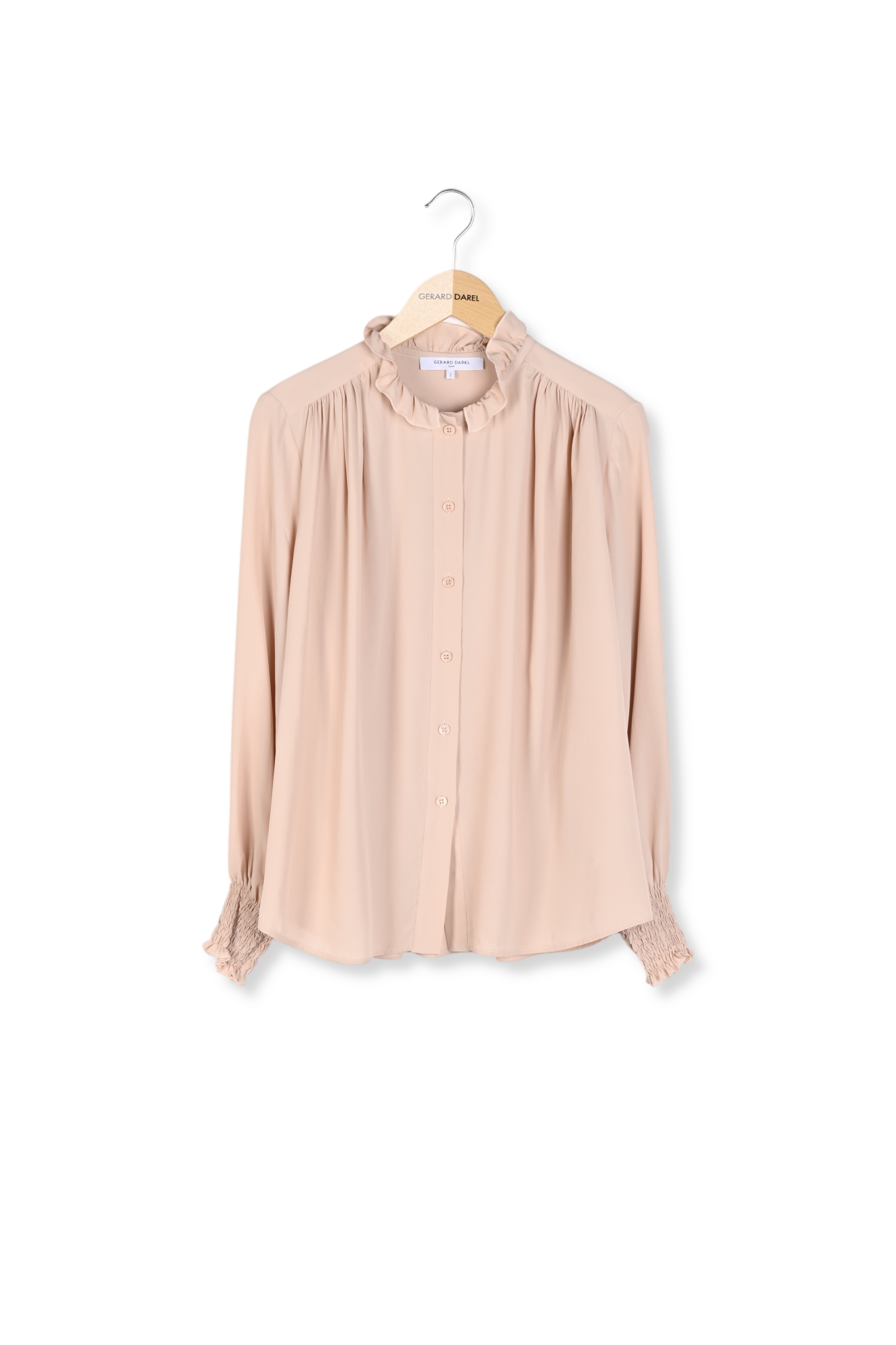 Chemise à col montant et volants - BELY Faume - seconde main