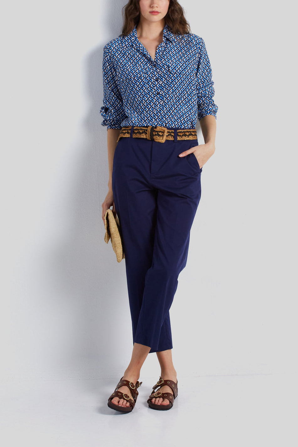 Pantalon avec ceinture fantaisie - EREN Faume - seconde main