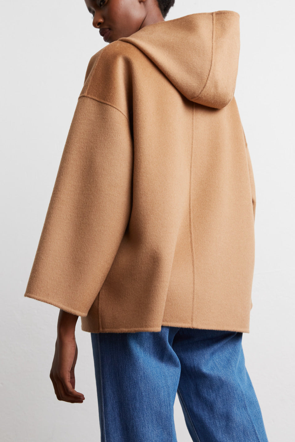 Manteau zippé oversize en laine - SARAH Faume - seconde main