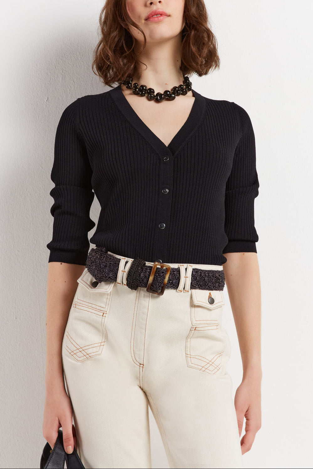 Cardigan en maille côtelée - LEE Faume - seconde main