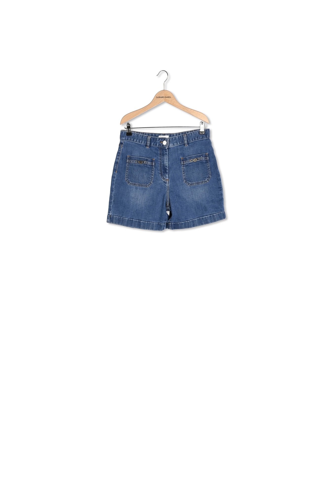 Short en denim à boucles - LOLLY Faume - seconde main