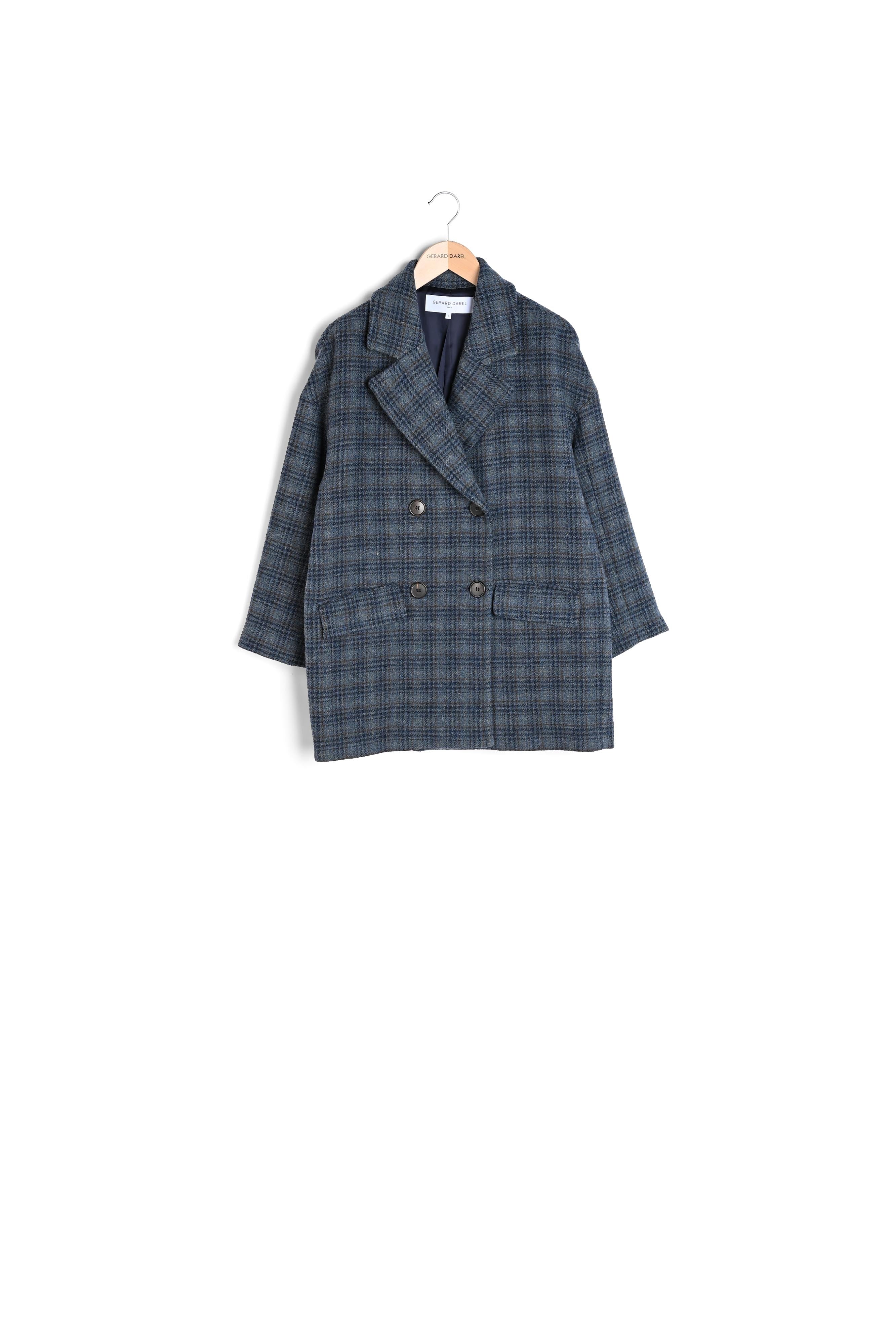 Manteau croisé à carreaux - SOLANGE Faume - seconde main