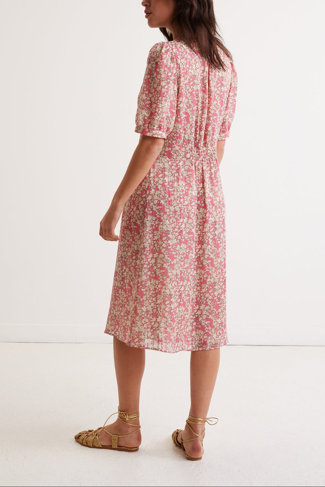 Robe mi-longue à fleurs - JAMES Faume - seconde main