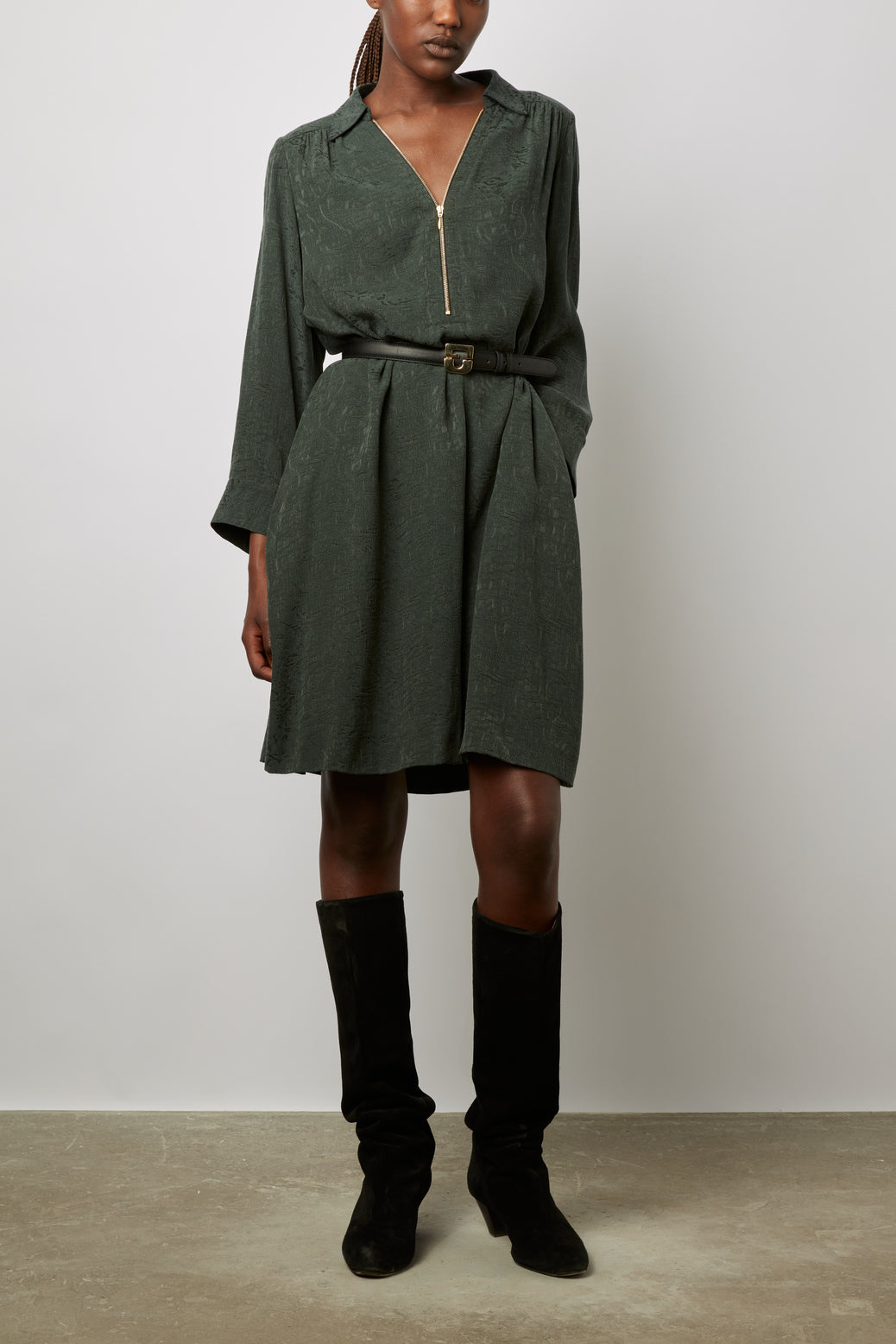 Robe courte et fluide Jacquard - JOANIE Faume - seconde main