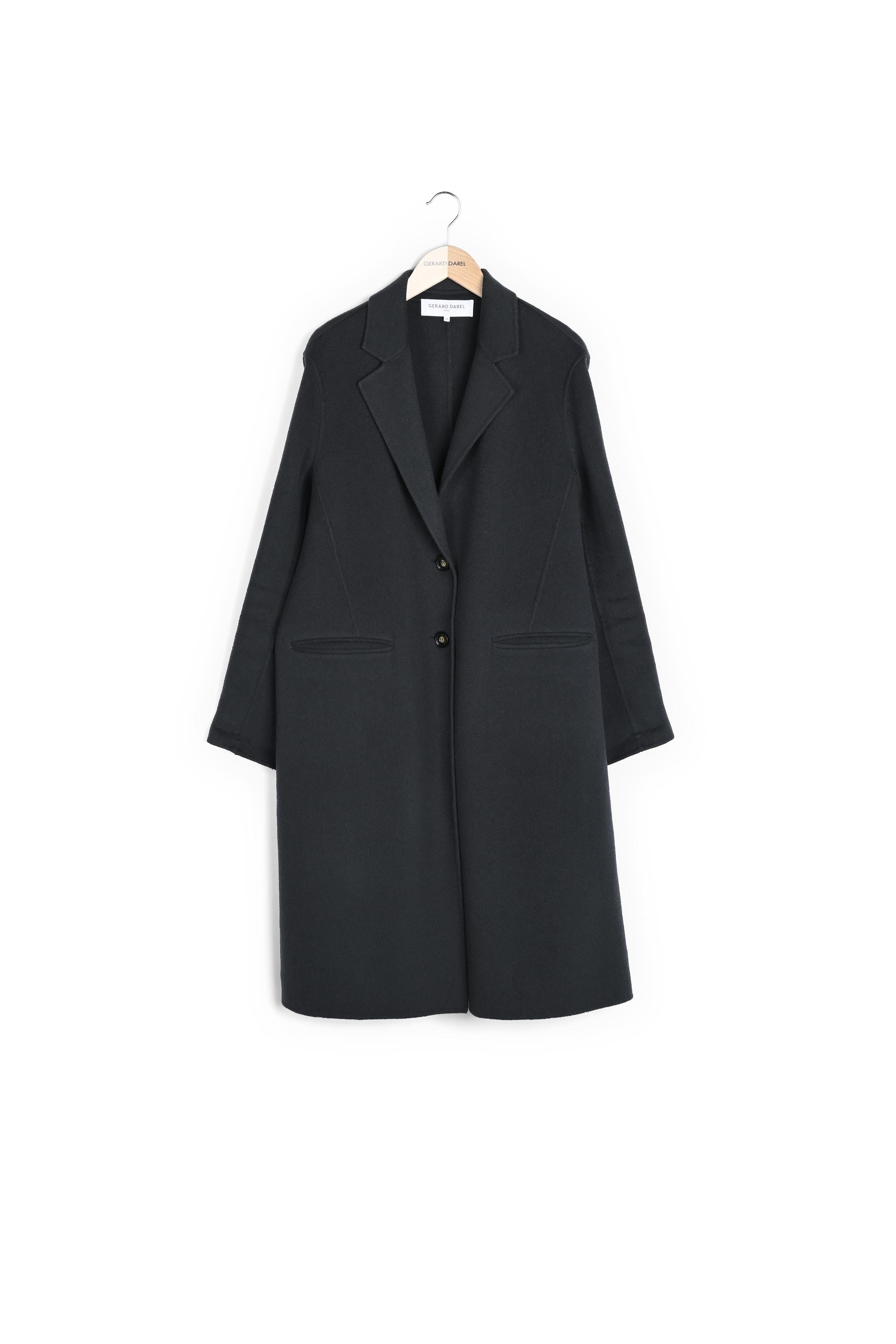 POPPY - Manteau droit en laine double face Faume - seconde main