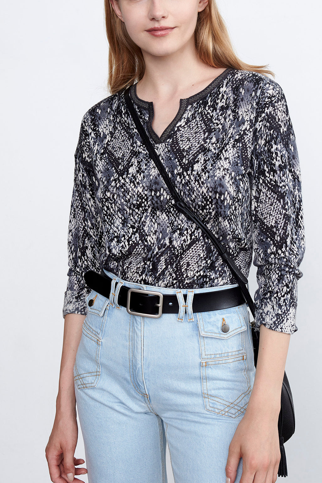 SLOAN - Pull tunisien à imprimé python Faume - seconde main