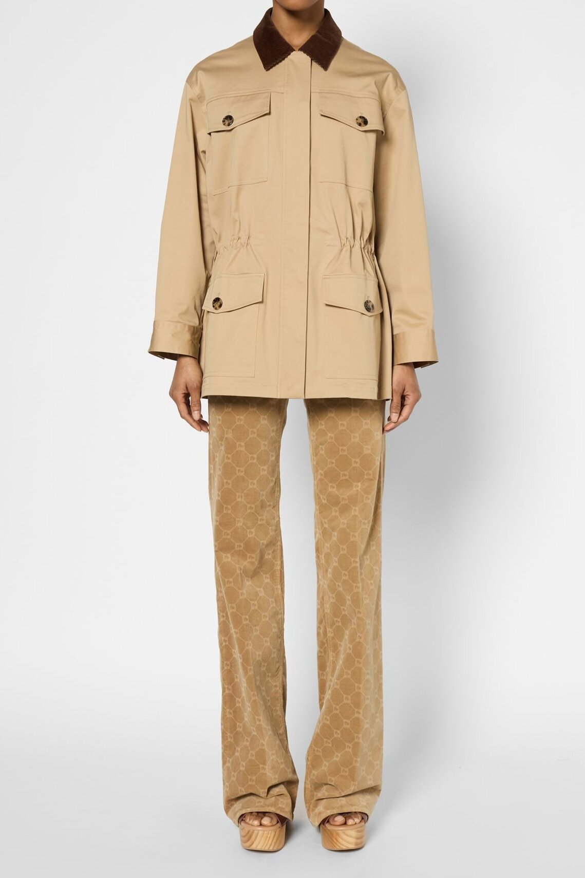 Trench à col en velours - ZOELIE Faume - seconde main