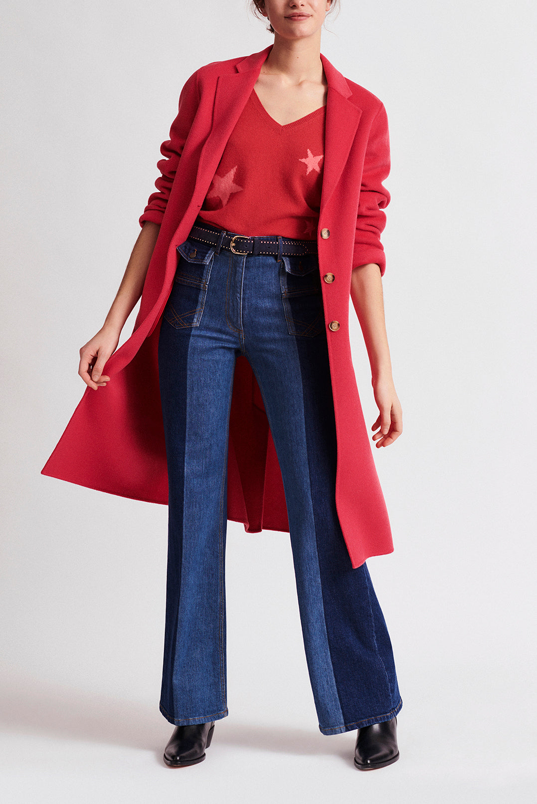 ROSY - Manteau en laine double face Faume - seconde main