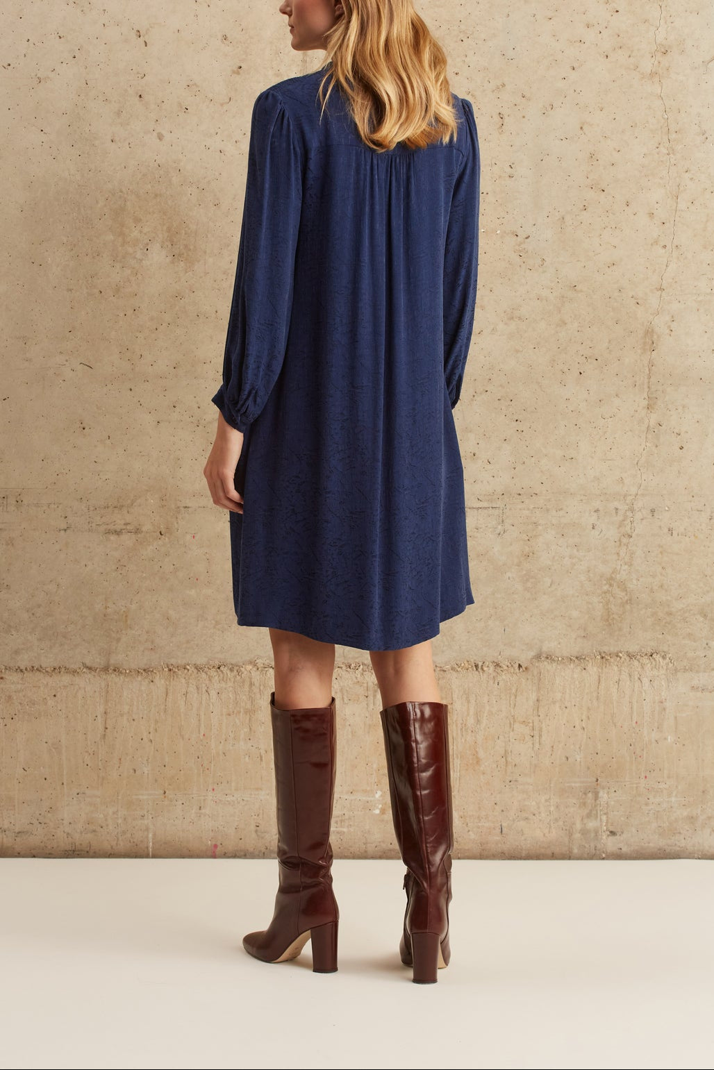 Robe trapèze à smocks - JAIMIE Faume - seconde main