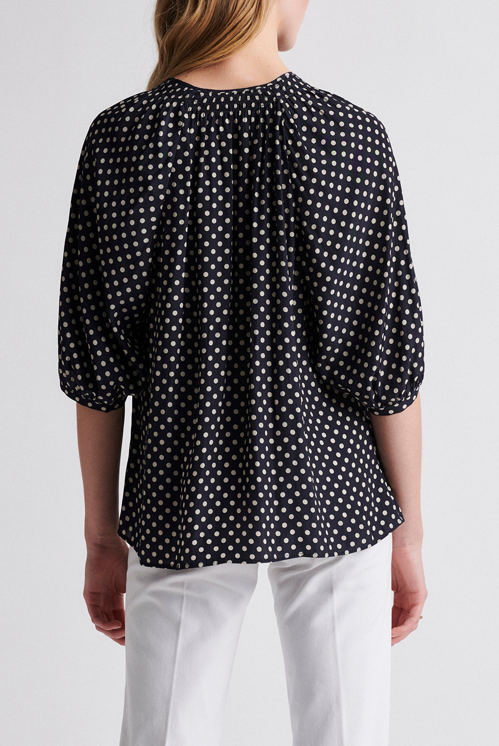 NAELE - Blouse loose en crêpe Faume - seconde main