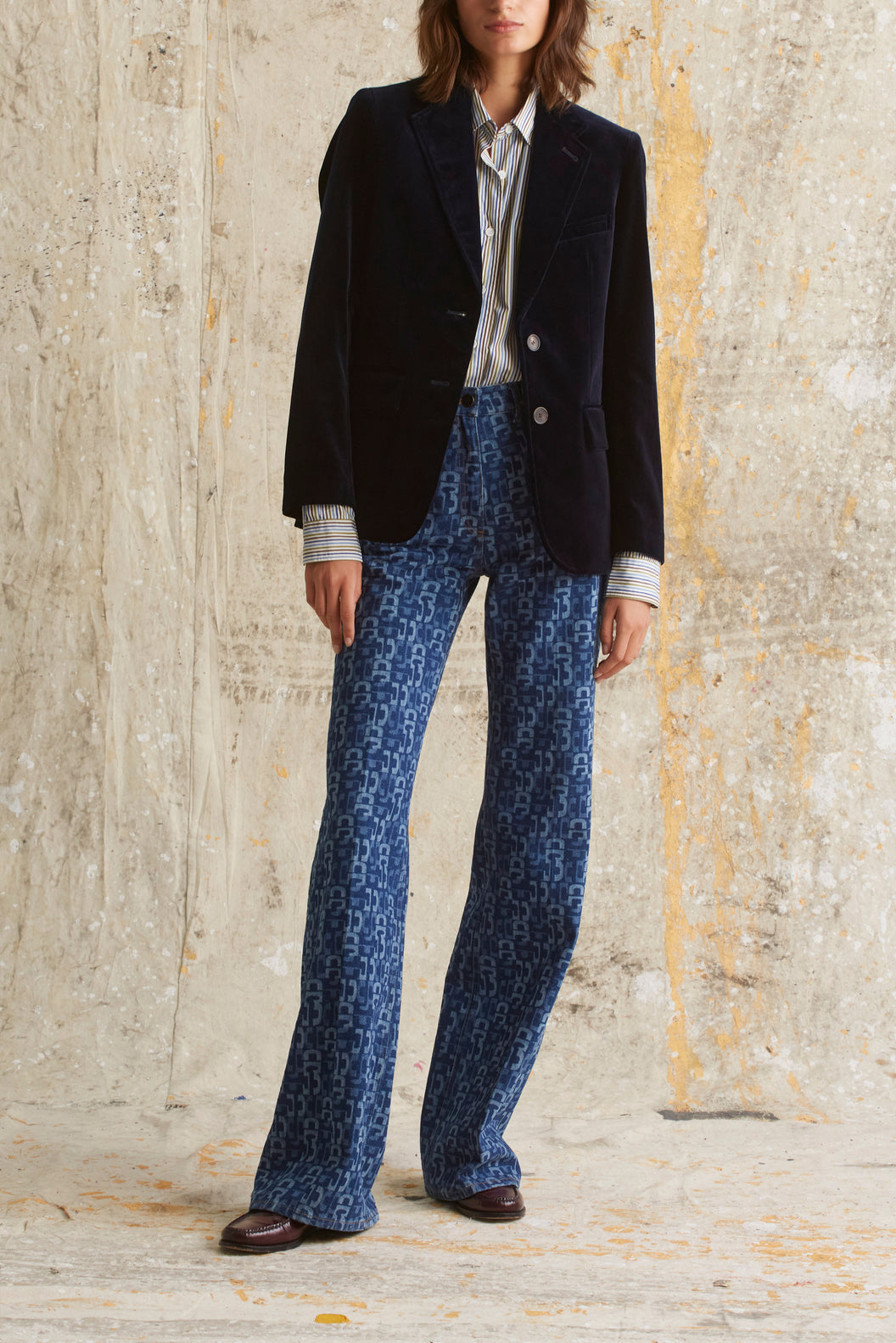 Veste de tailleur en velours lisse - EWAN Faume - seconde main