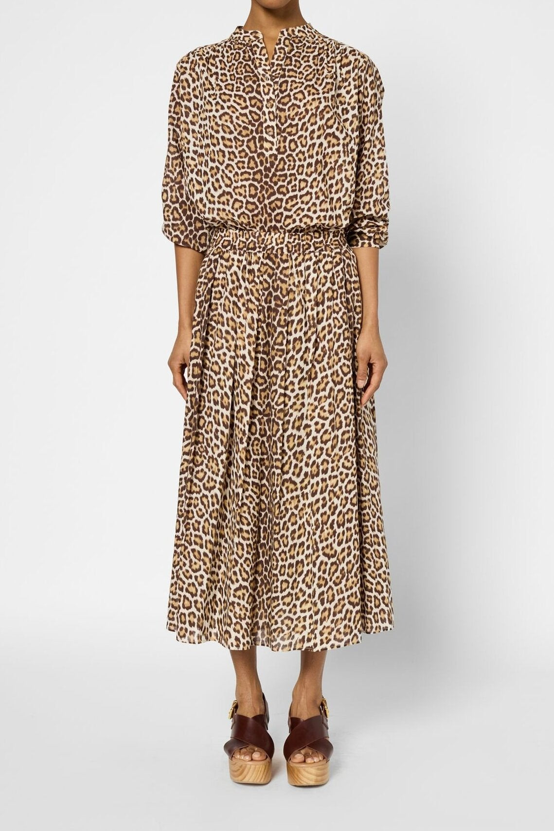 Jupe léopard en voile de coton - VALY Faume - seconde main