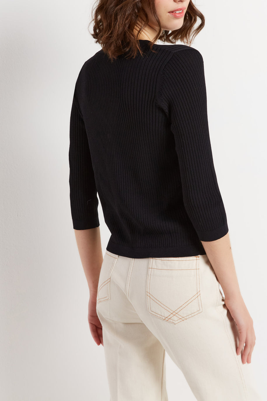 Cardigan en maille côtelée - LEE Faume - seconde main