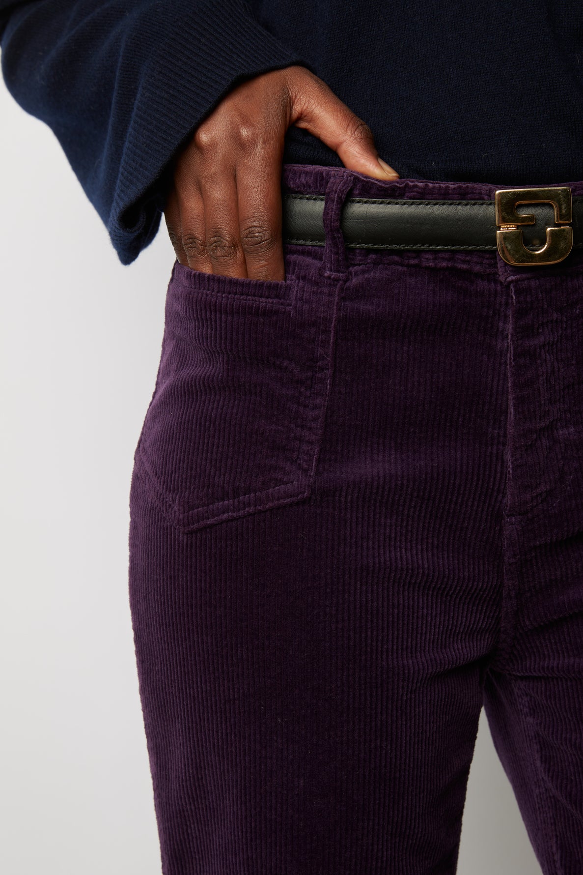 Pantalon flare en velours côtelé - ELVY Faume - seconde main