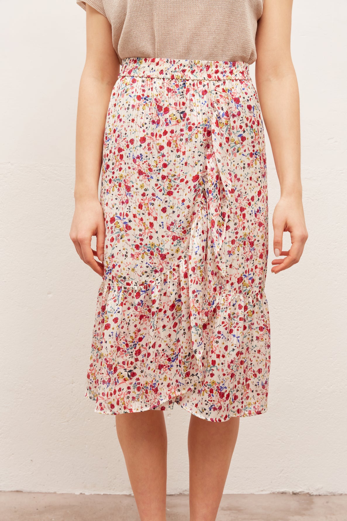 LISEA - Jupe midi volantée Faume - seconde main