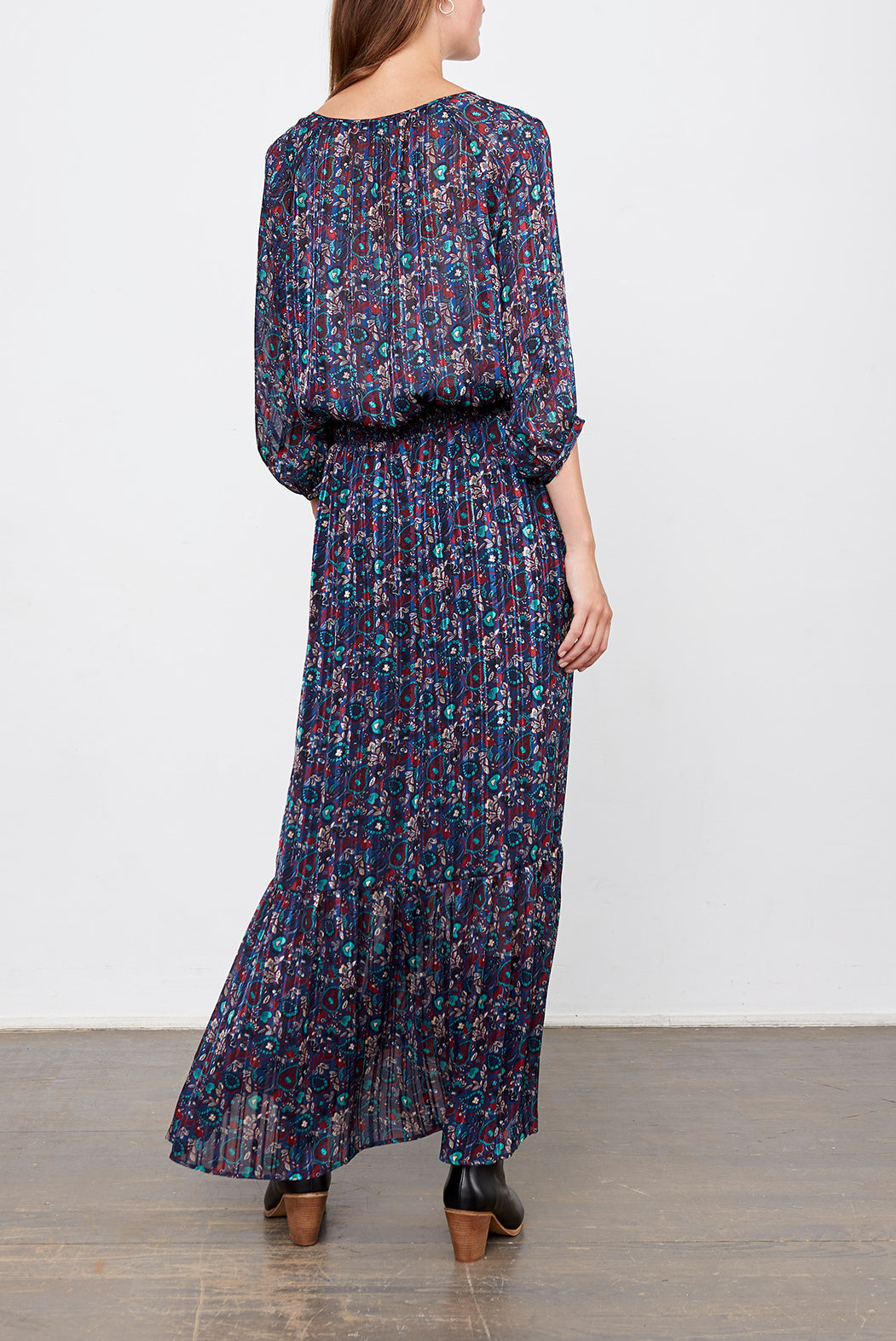 DIANA - Robe mousseline et Lurex Faume - seconde main