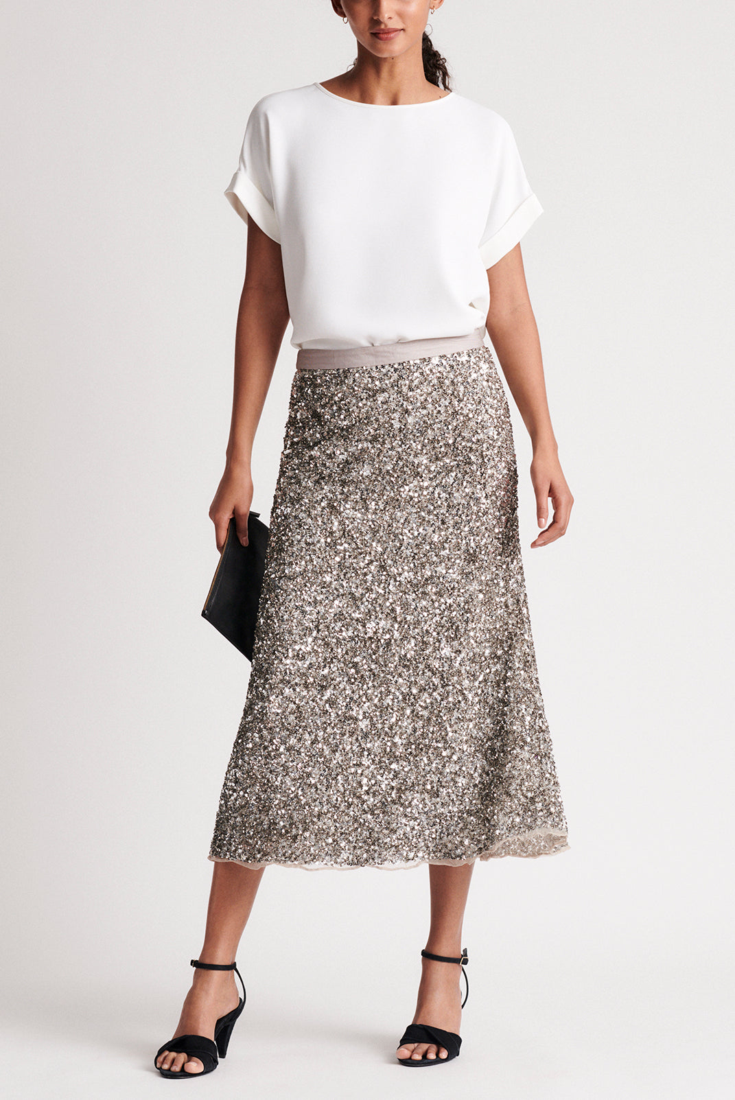 TEISSA - Jupe longue à sequins Faume - seconde main