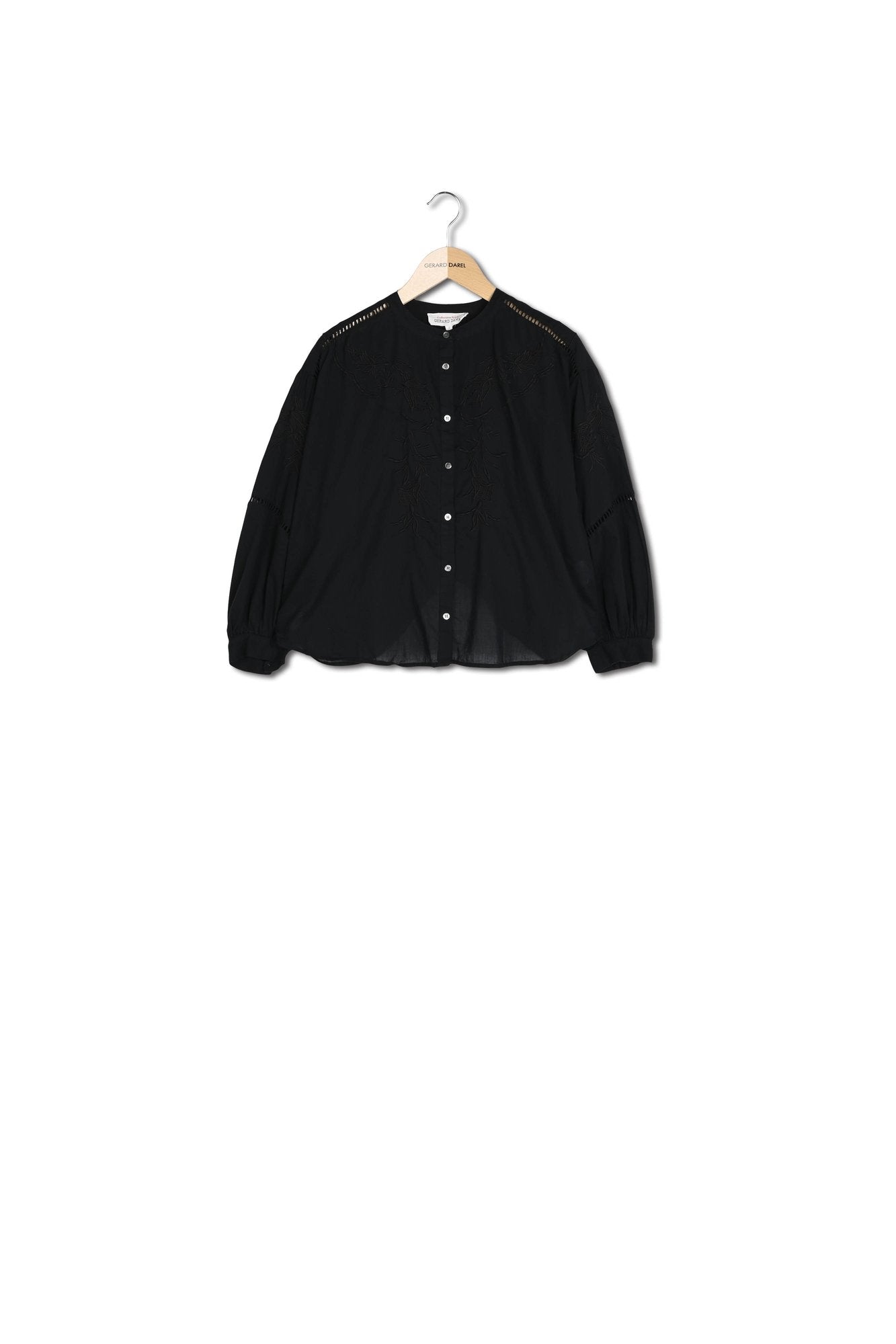 Chemise brodée en voile de coton - UCILLE Faume - seconde main