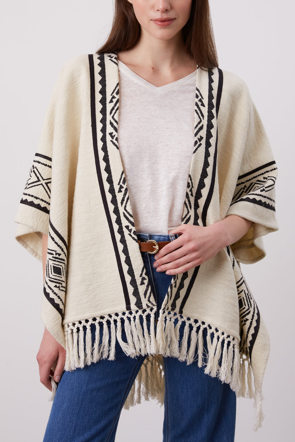 Veste poncho en 100% coton - EVIE Faume - seconde main