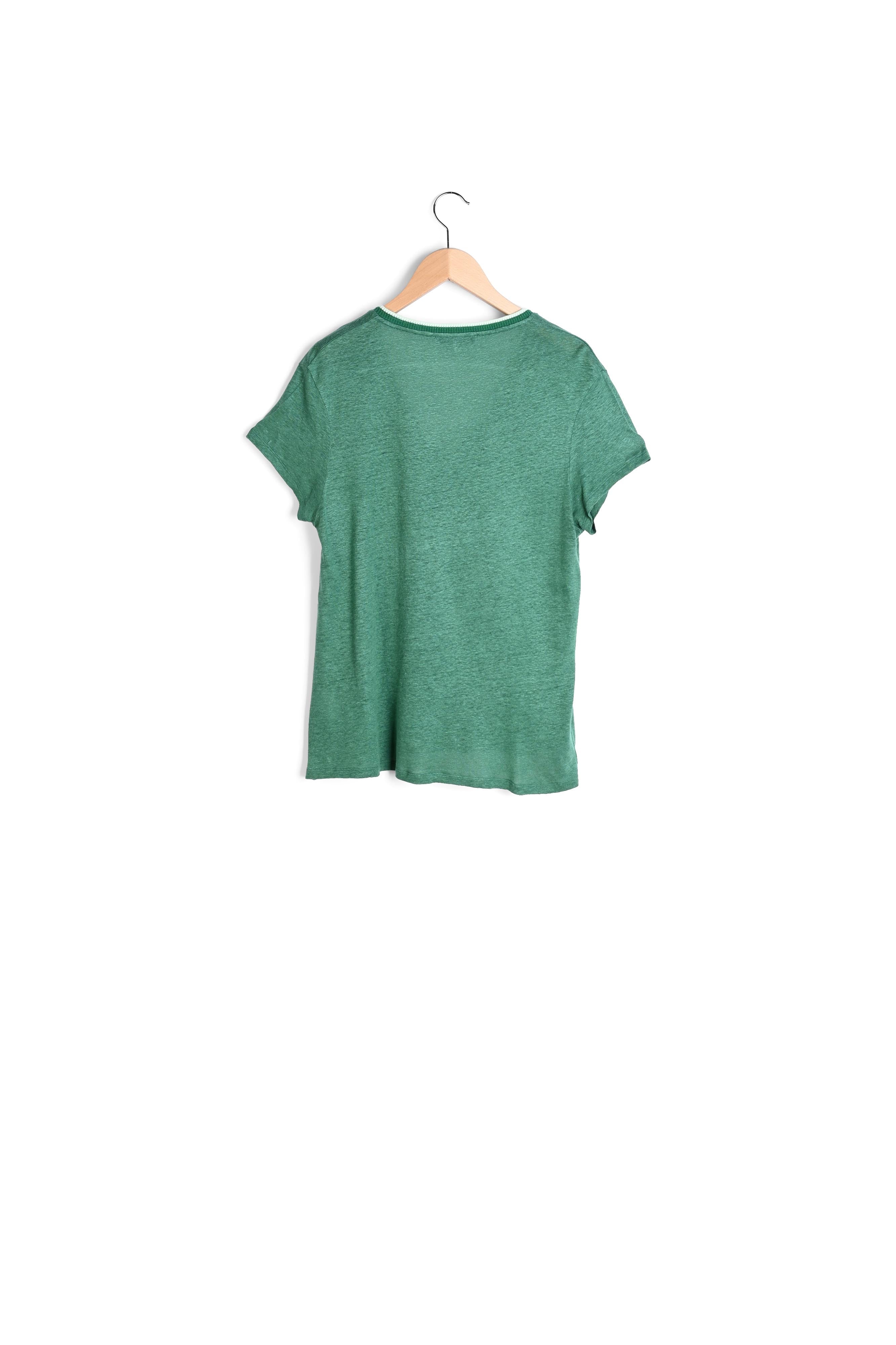 Tee-shirt en lin avec col fantaisie - AMELIA Faume - seconde main