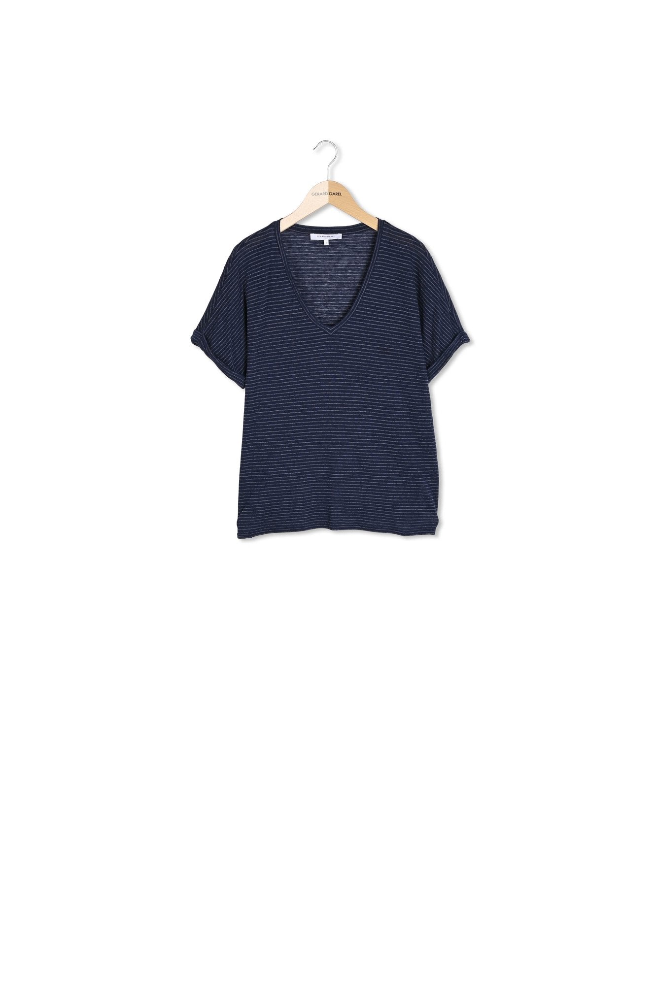 T-shirt V à rayures - GLADYS Faume - seconde main