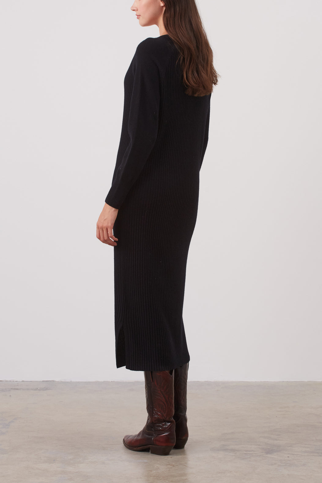 Robe midi en maille côtelée - JACK Faume - seconde main