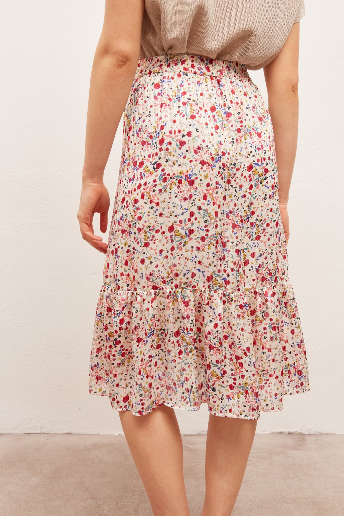 LISEA - Jupe midi volantée Faume - seconde main