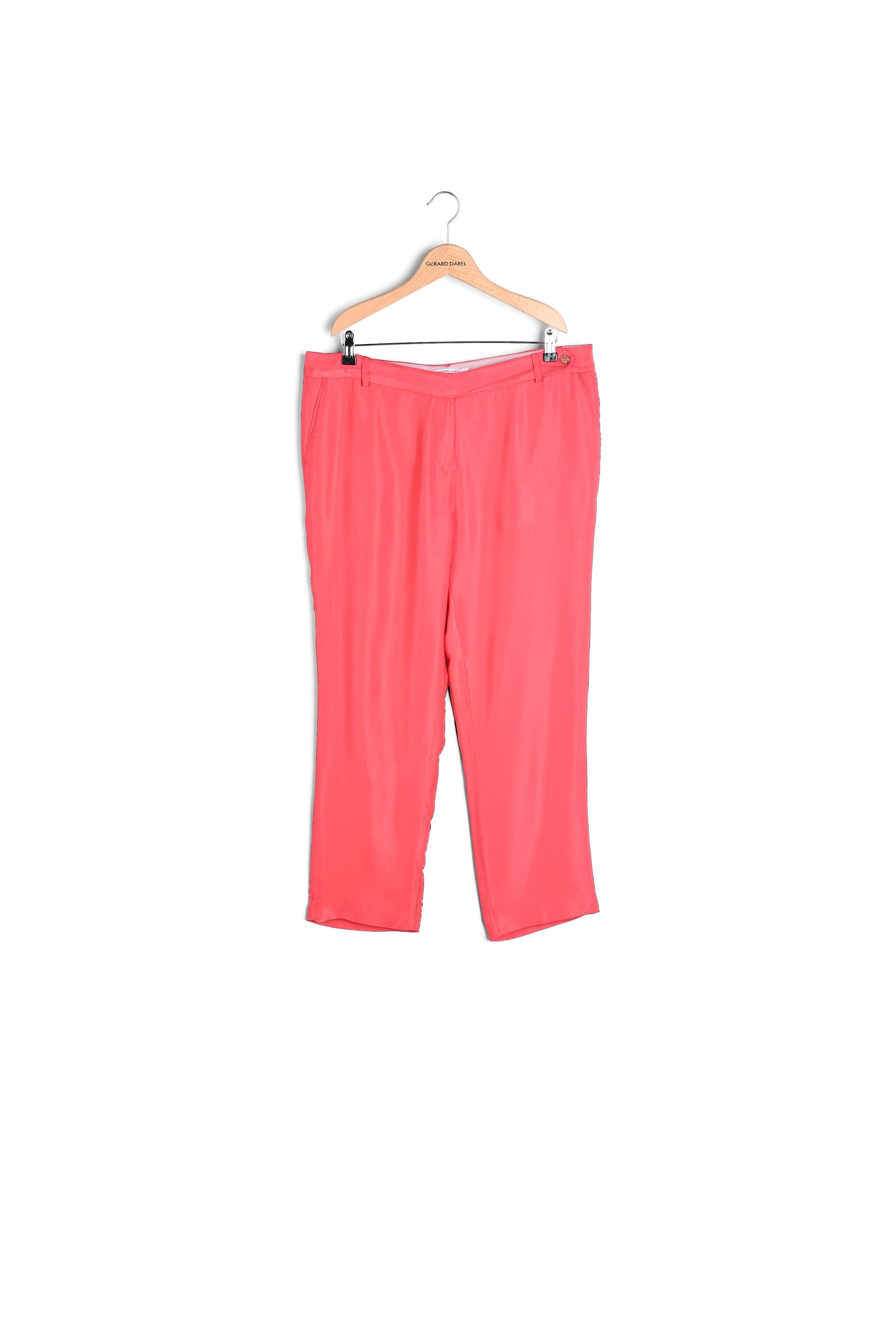 MICHELA - Pantalon fluide en crêpe 7/8 Faume - seconde main