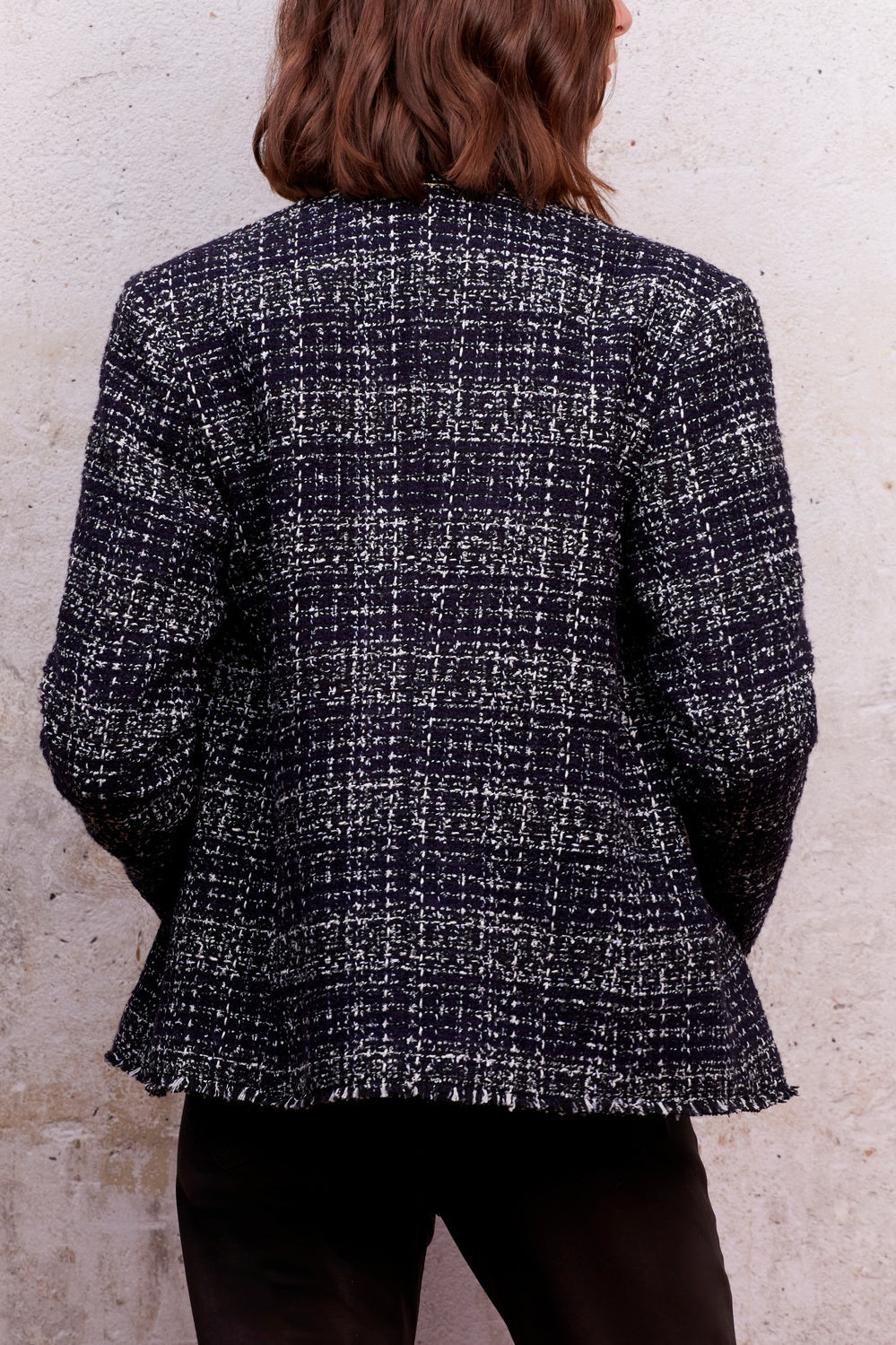Veste officier en tweed bicolore - BASIL Faume - seconde main