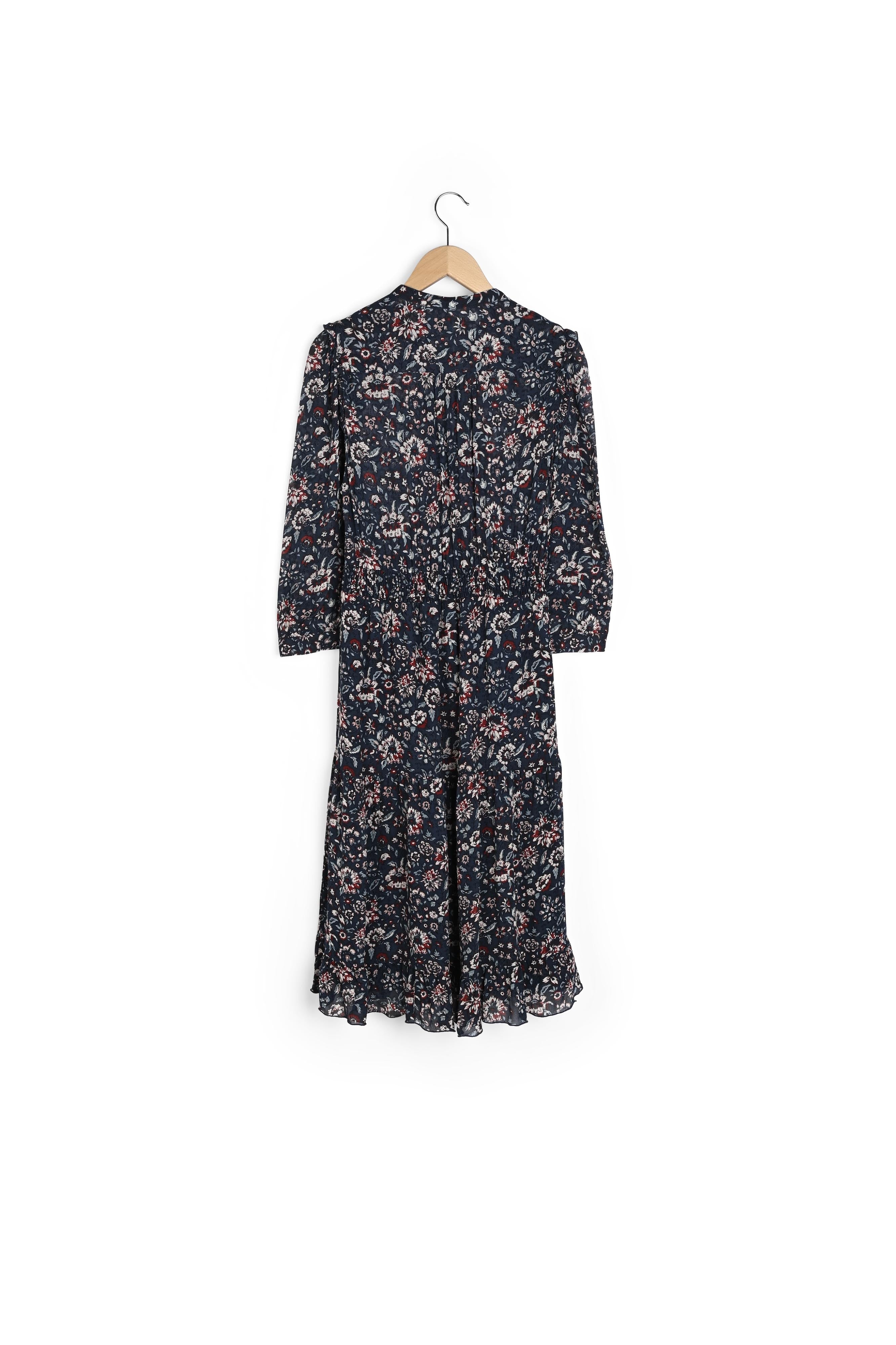Robe fluide à étages à l'imprimé fleuri - JEANNE Faume - seconde main