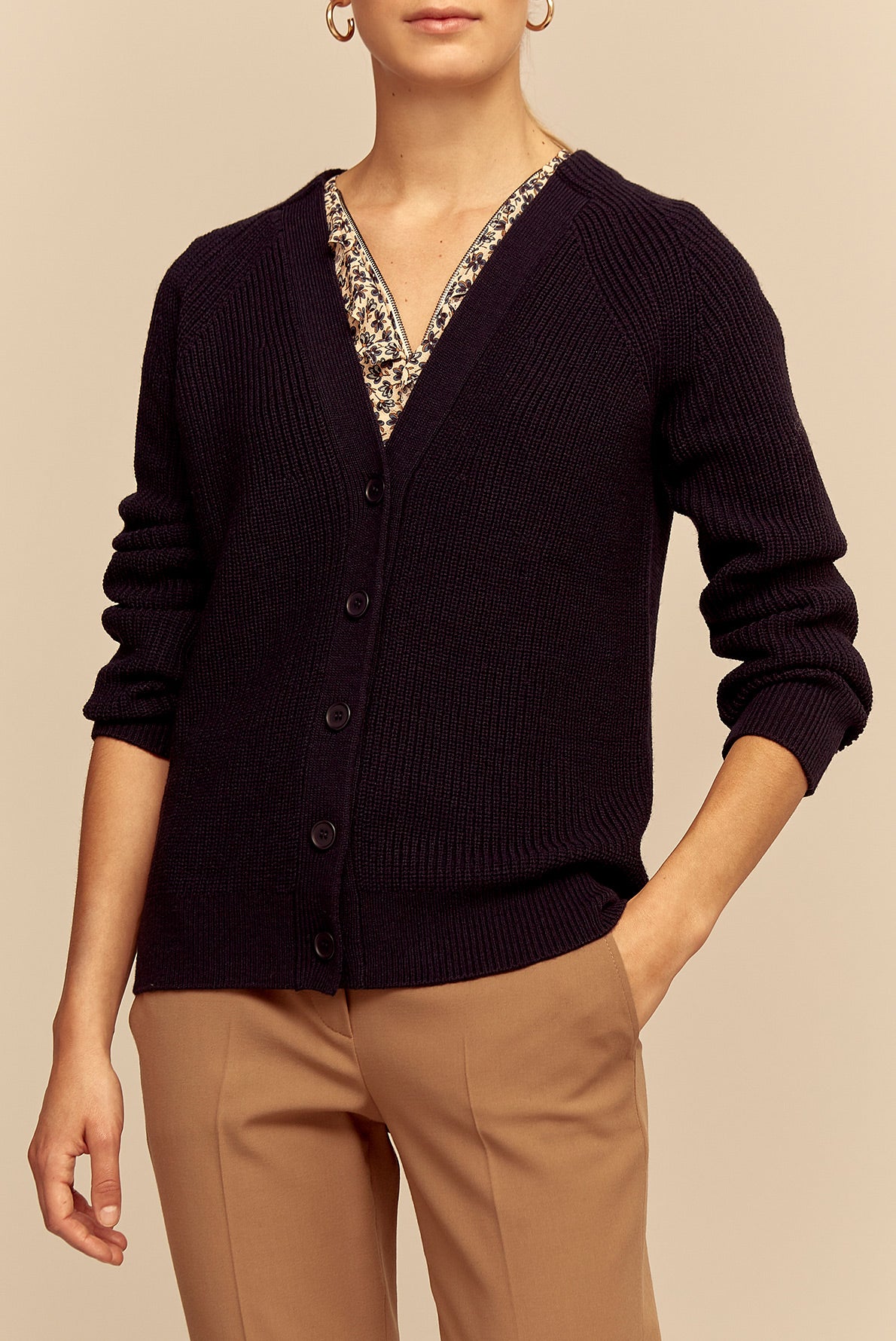 SAVANA - Cardigan oversize en laine Faume - seconde main