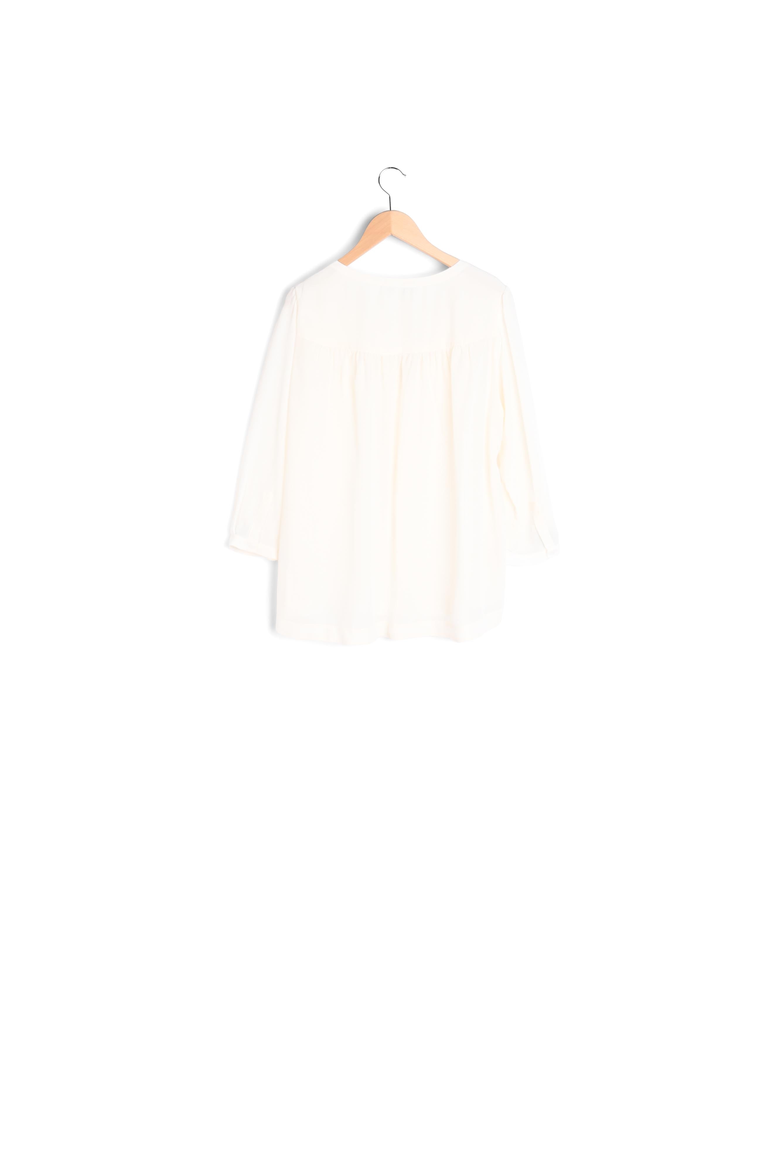 Blouse en soie avec smocks - NICOLE Faume - seconde main