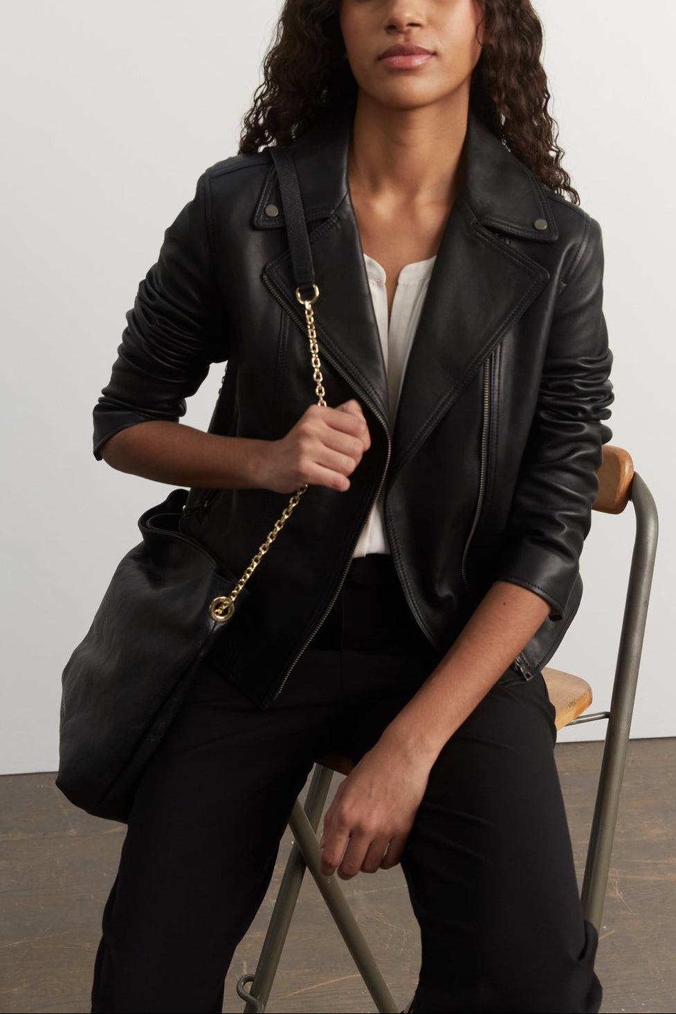 Blouson en cuir - NADEGE Faume - seconde main