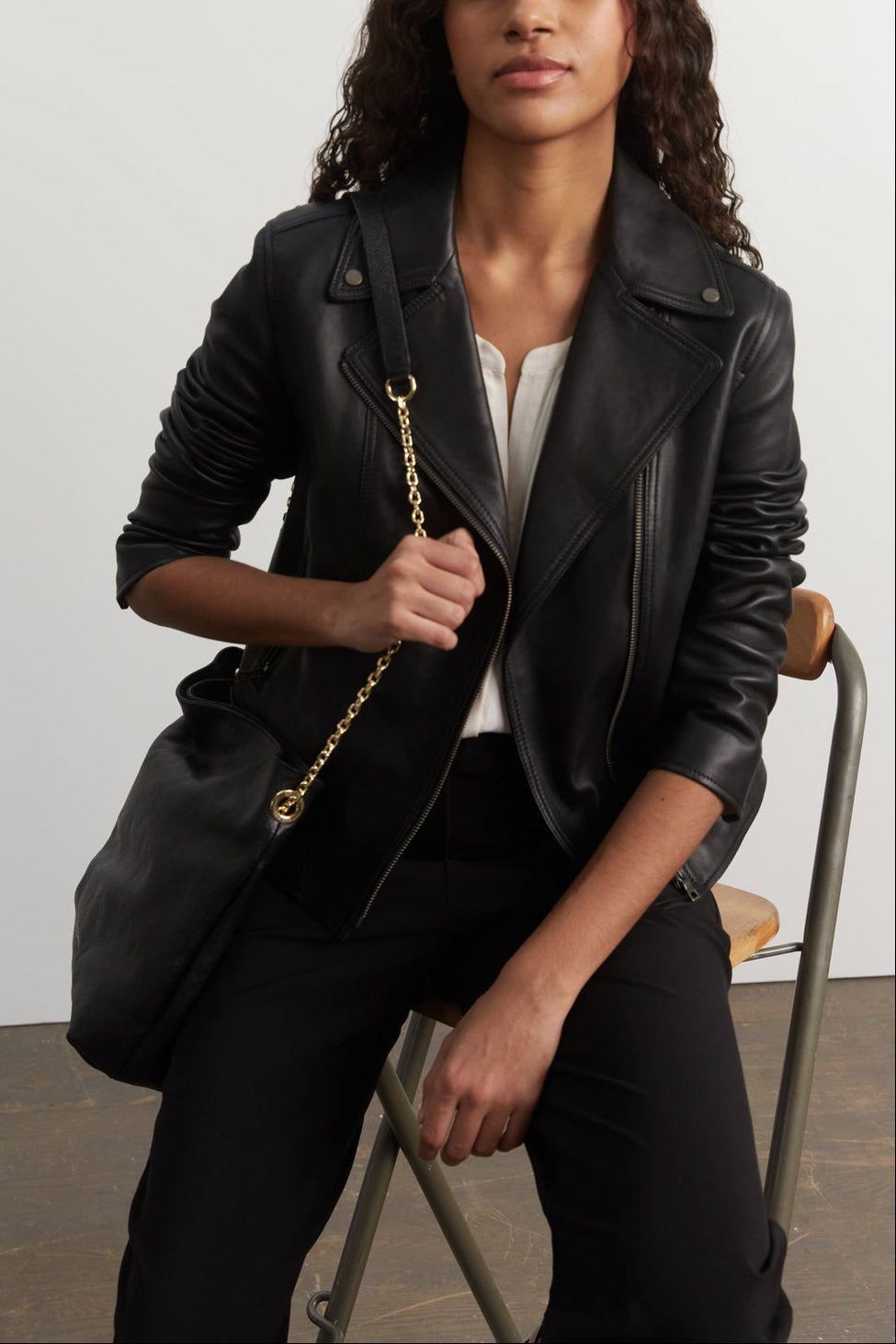 Blouson en cuir - NADEGE Faume - seconde main