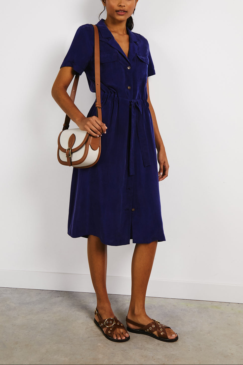 Robe chemise à manches courtes - JUSTINE Faume - seconde main