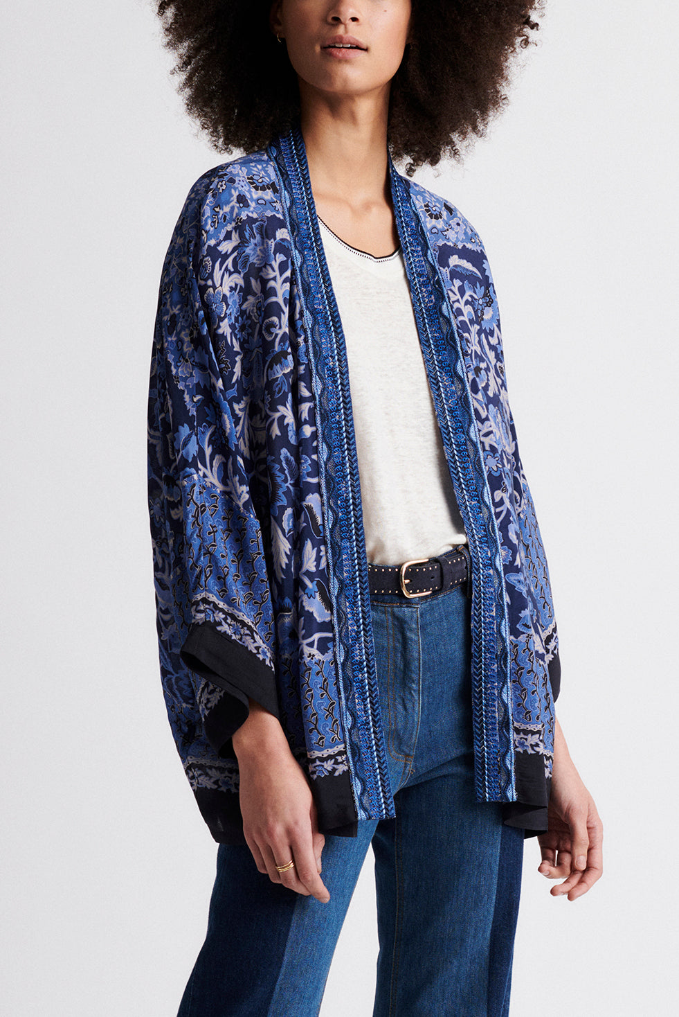 ANDREA - Gilet imprimé façon kimono Faume - seconde main
