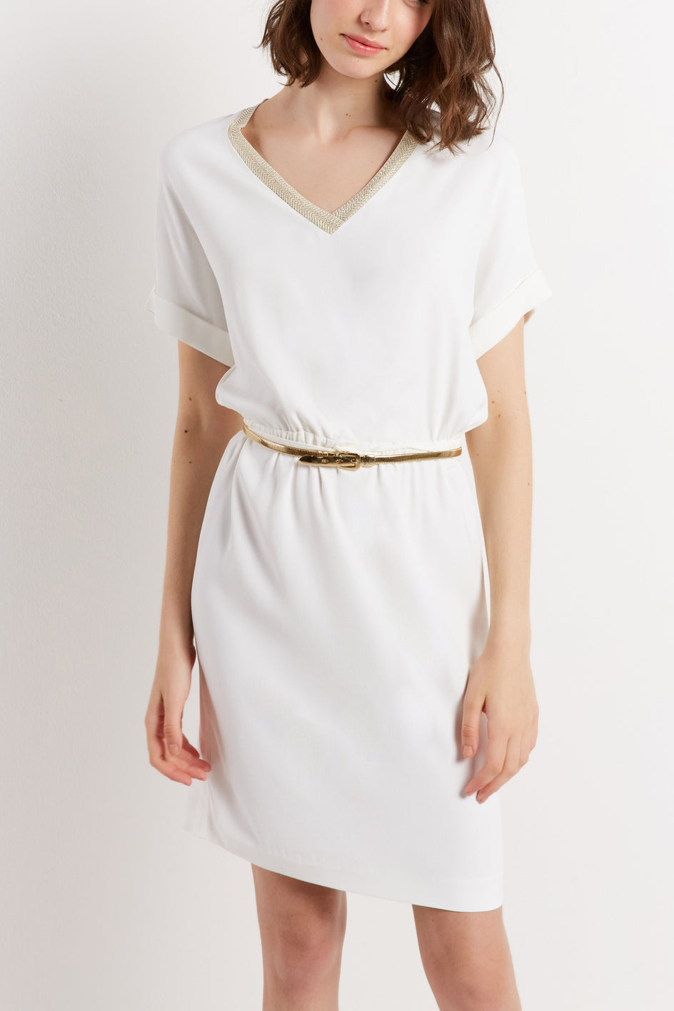 Robe loose longueur genoux en crêpe - STACY Faume - seconde main