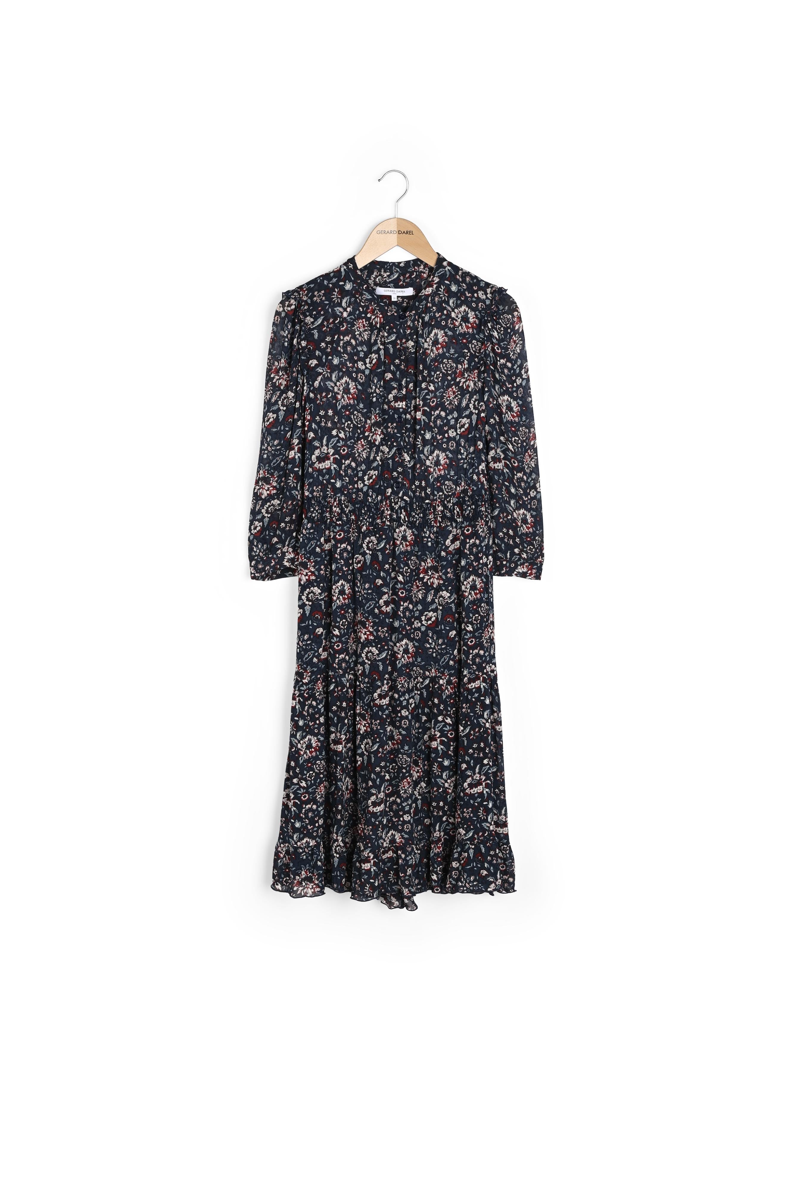 Robe fluide à étages à l'imprimé fleuri - JEANNE Faume - seconde main