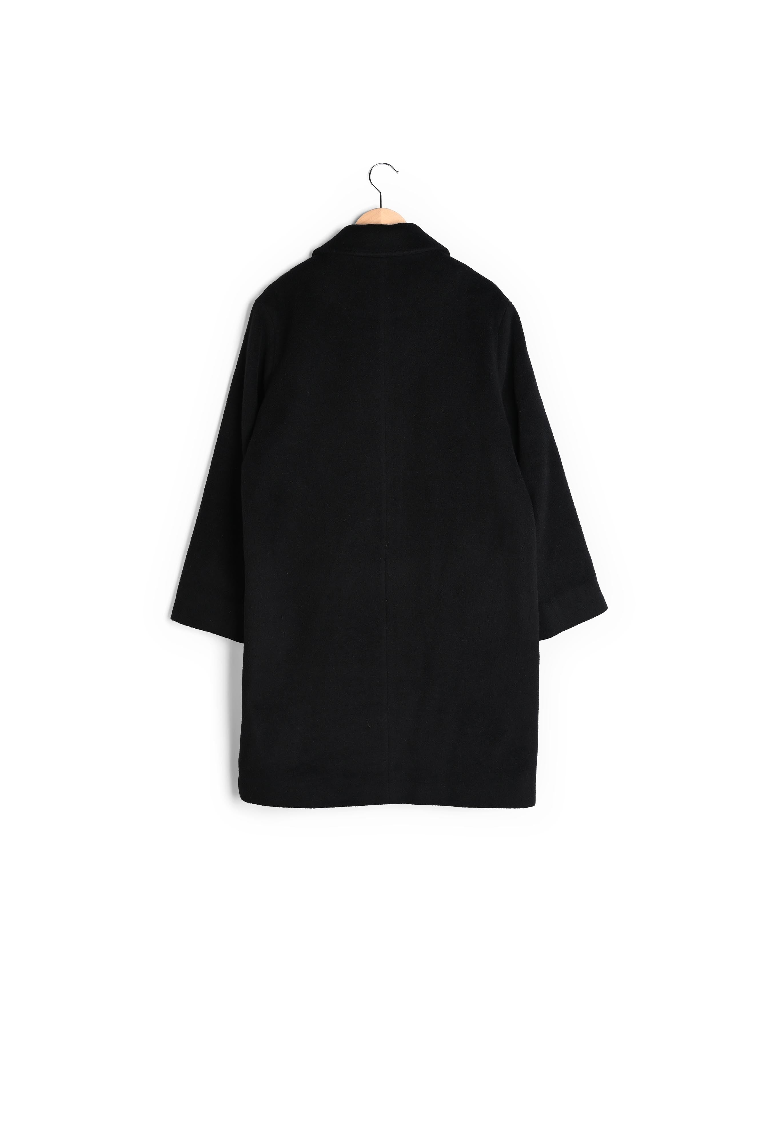 Manteau droit en drap de laine mélangée - SIMONA Faume - seconde main