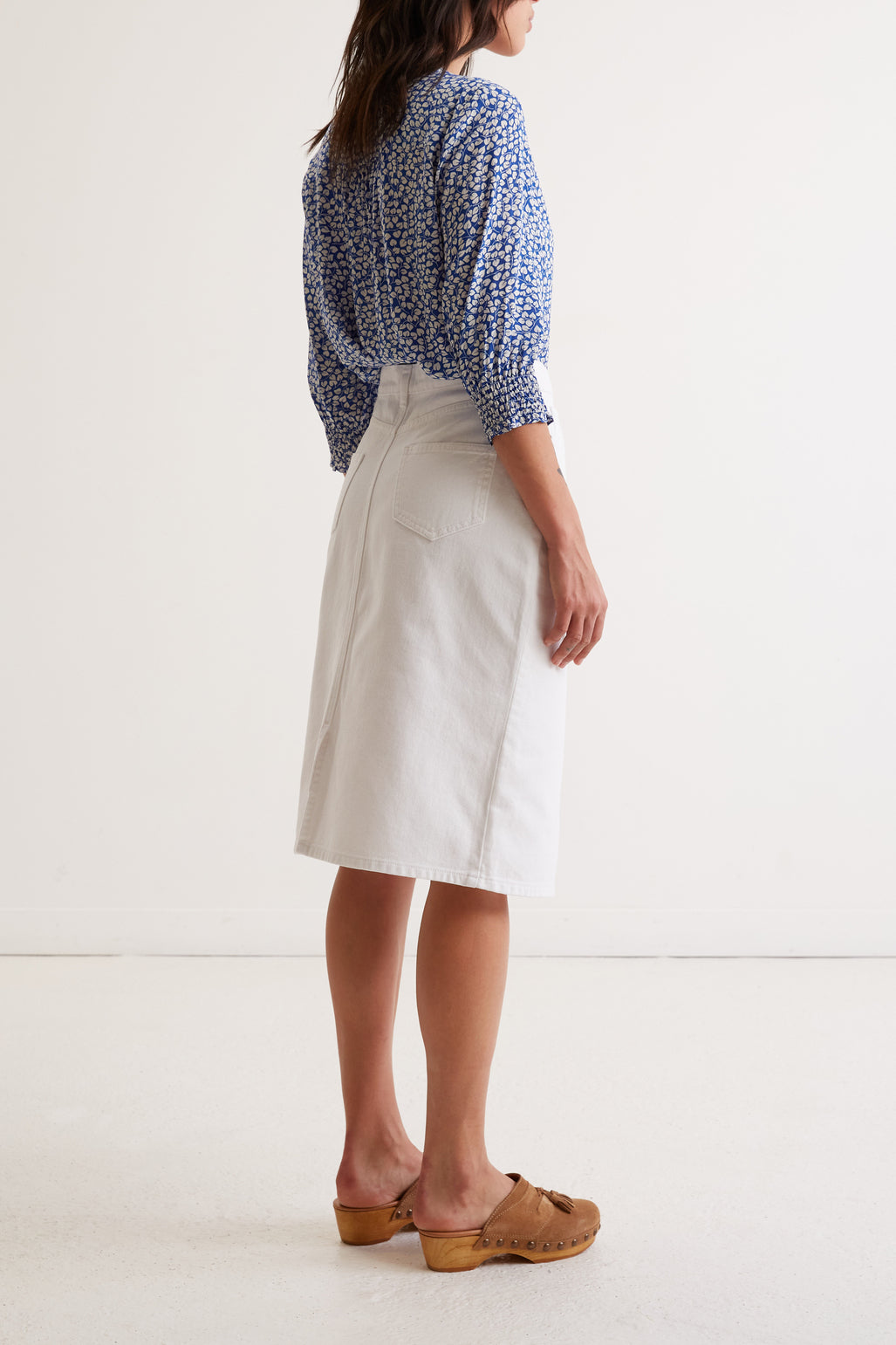 Jupe droite en denim - BICENTE Faume - seconde main