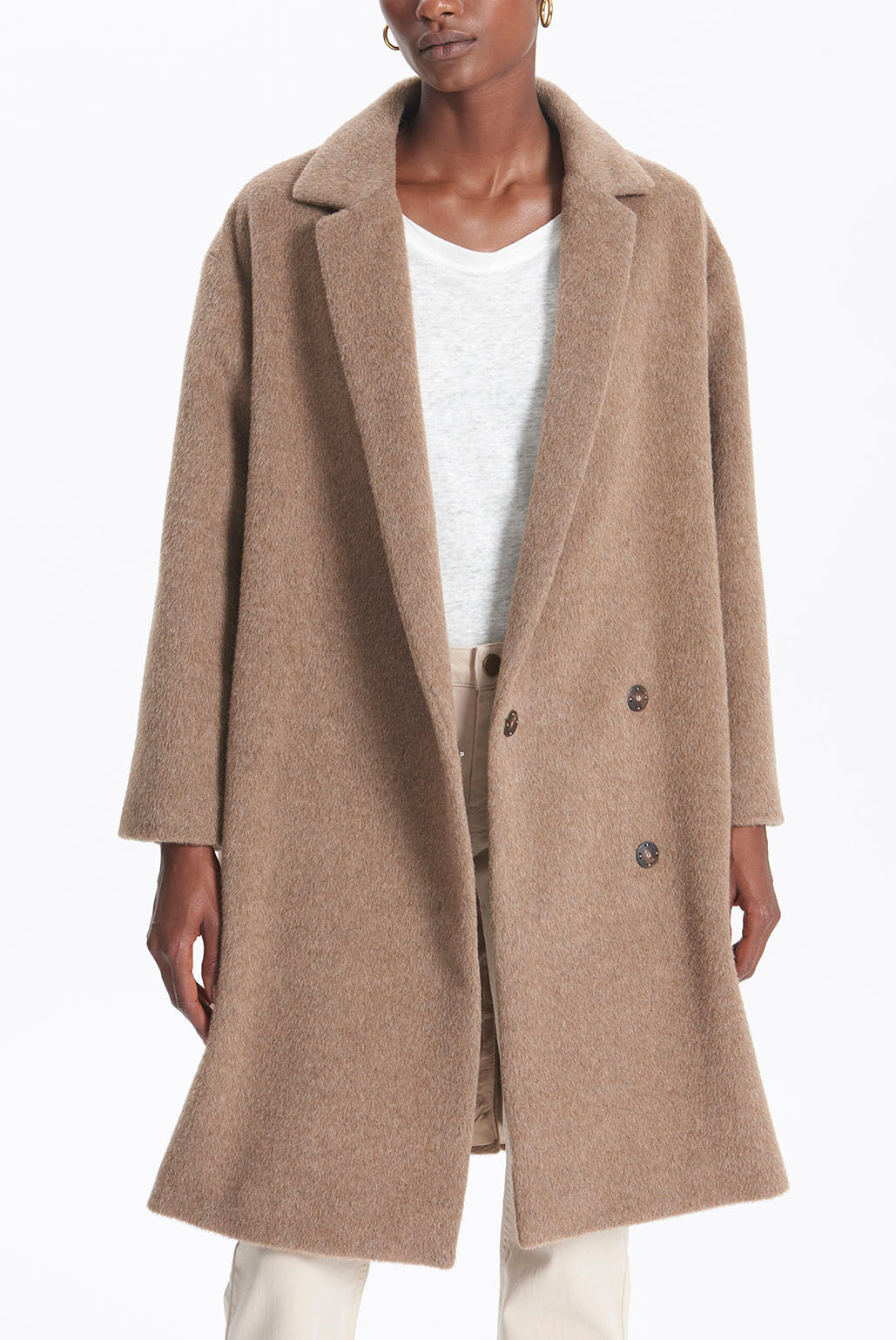 PABLO - Manteau en laine vierge et alpaga Faume - seconde main