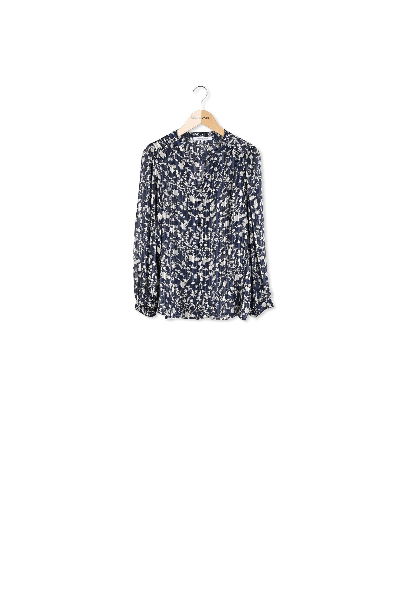 Blouse imprimée à lurex - UZETTE Faume - seconde main