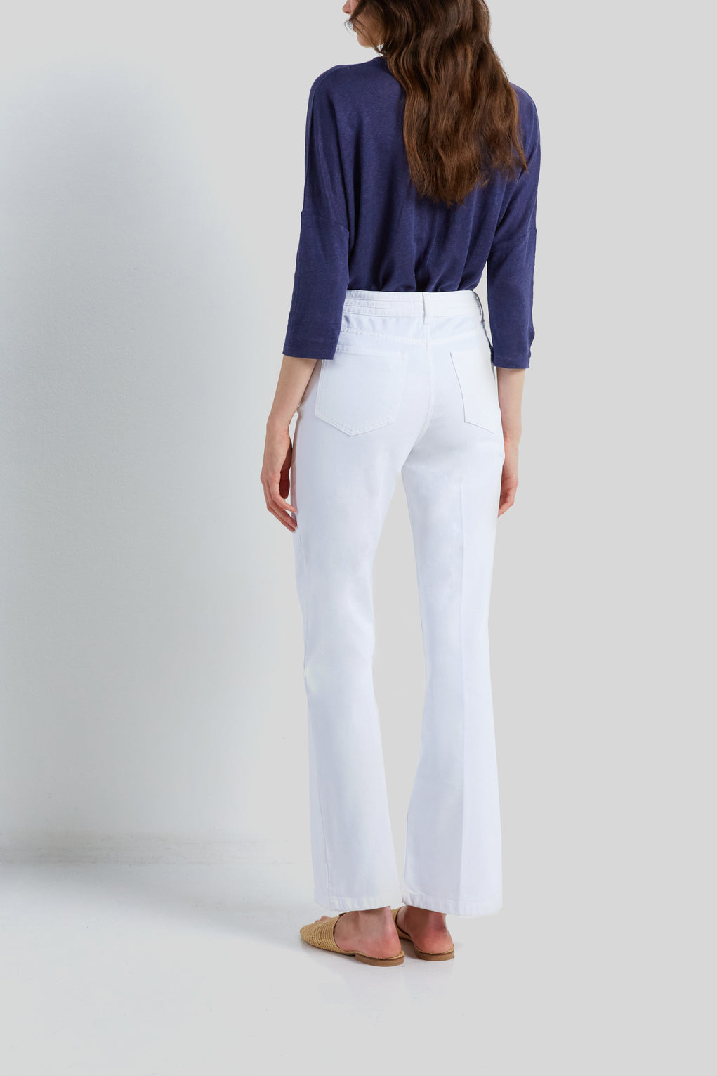 Jean flare avec ceinture travaillée - ESTEFFE Faume - seconde main