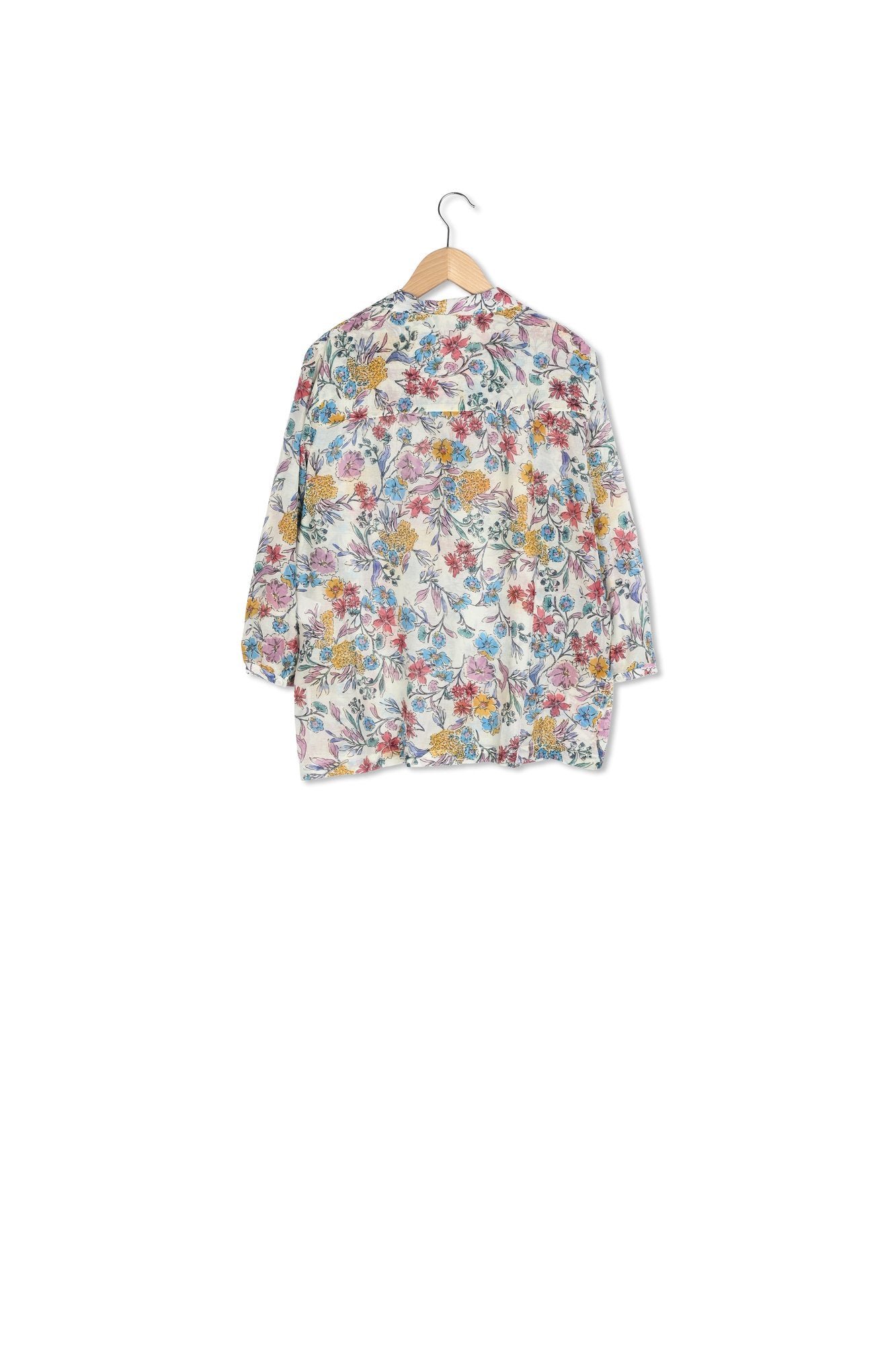 NEYL - Chemise imprimée en coton et soie Faume - seconde main