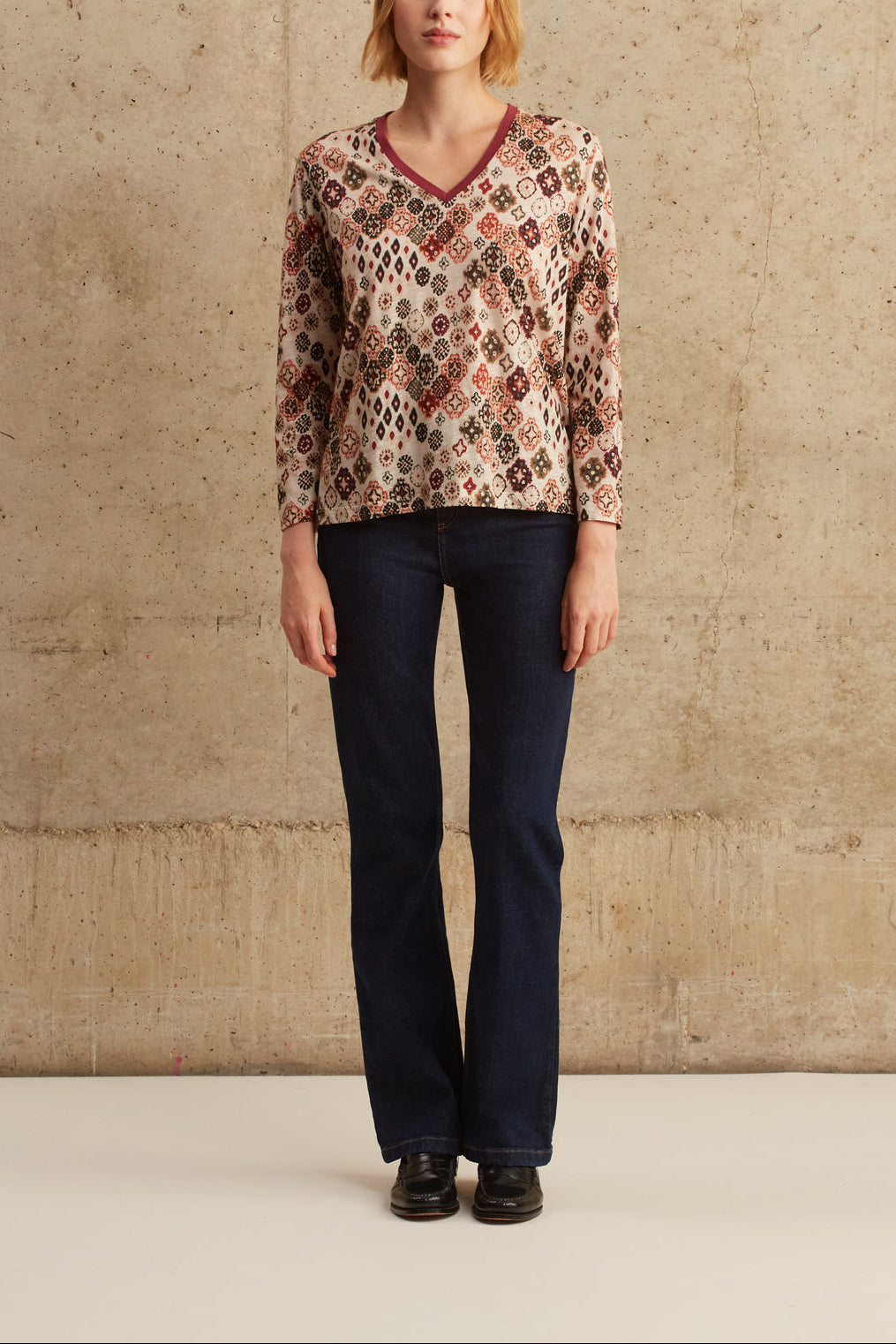 Tee-shirt imprimé Ikat - ALYA Faume - seconde main