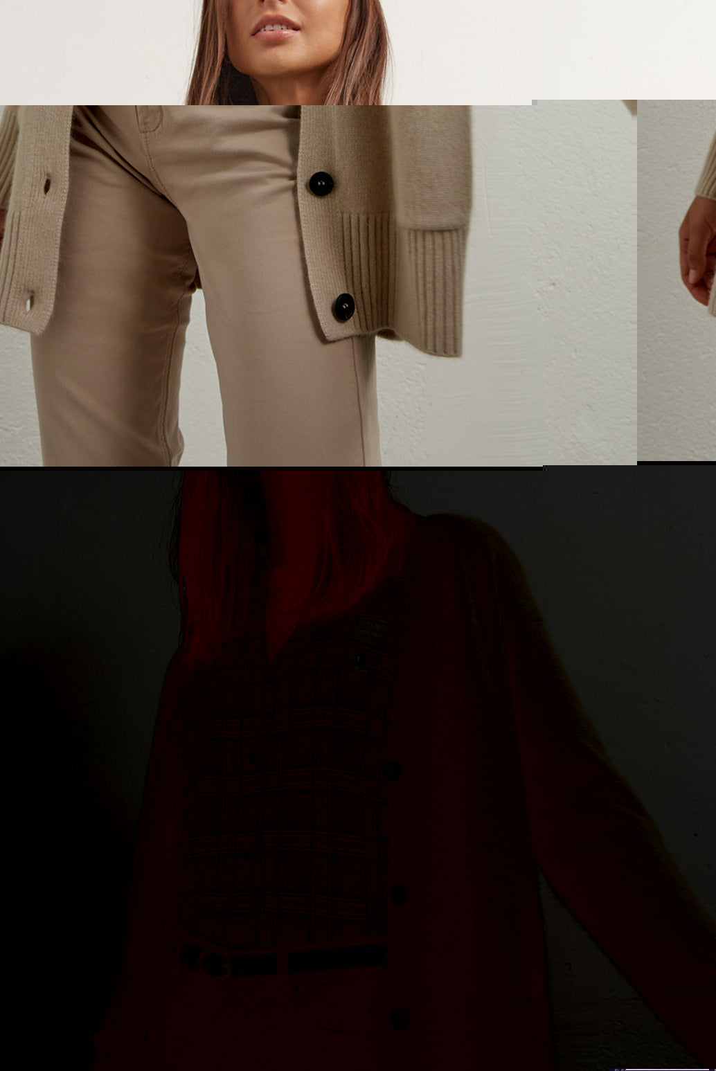 Donna - Gilet oversize en laine ultra douce Faume - seconde main