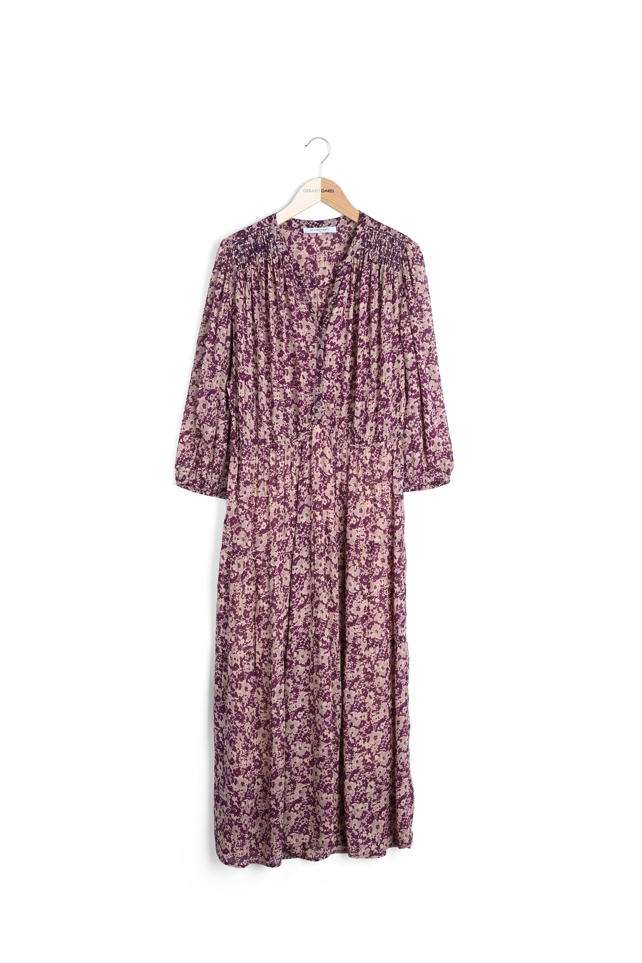 Robe longue en mousseline à fleurs - JAMESON Faume - seconde main