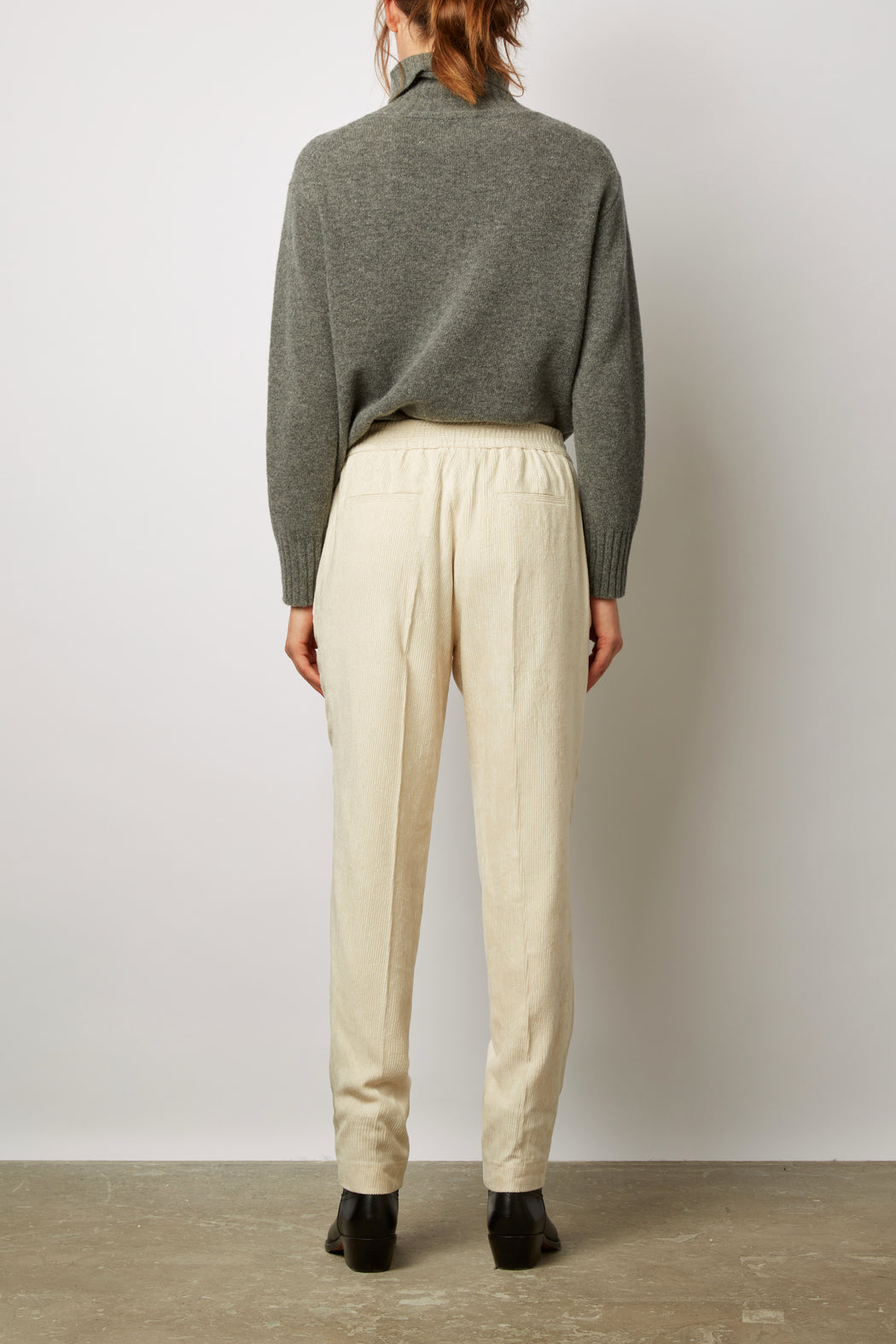 Pantalon fluide en velours côtelé - ELINDA Faume - seconde main