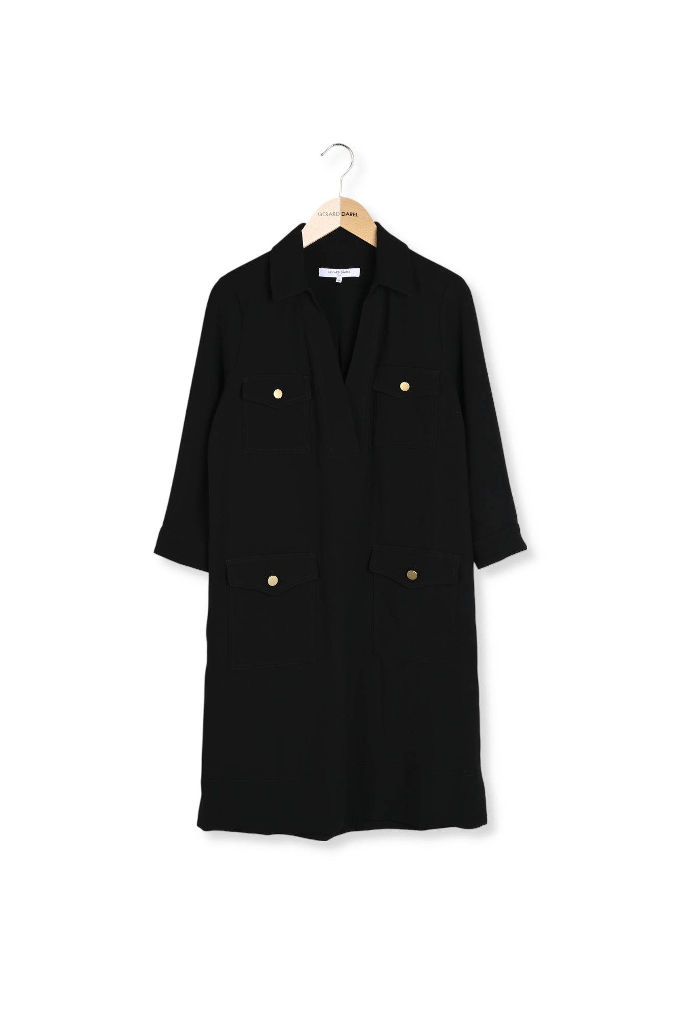 SOLANGE - Robe-chemise en crêpe Faume - seconde main