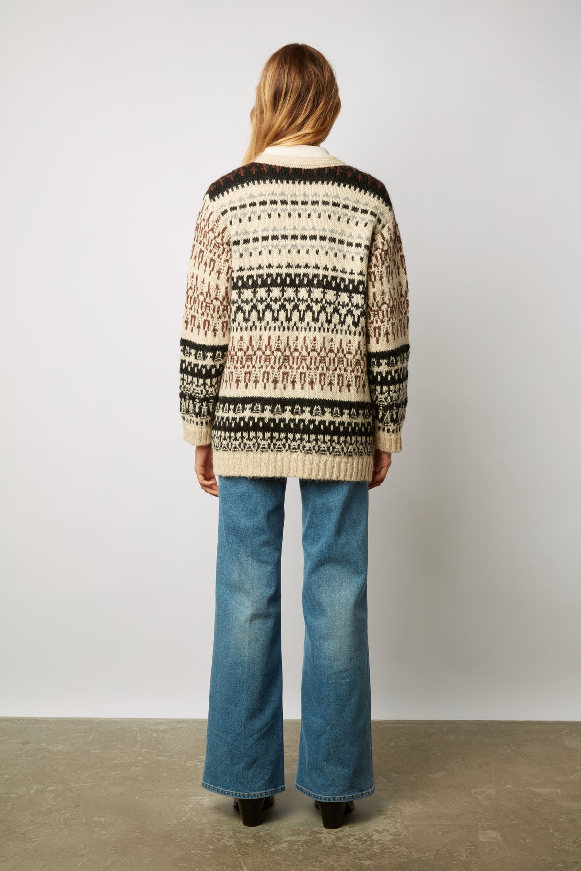 Gilet épais à motifs géométriques - LOUISON Faume - seconde main